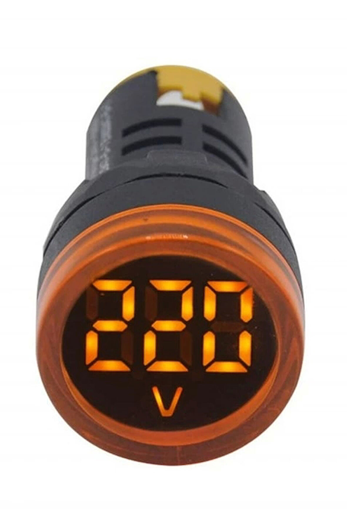 GWEST 24v-550v Voltmetreli SARI Sinyal Lambası 220v Göstergeli 22mm