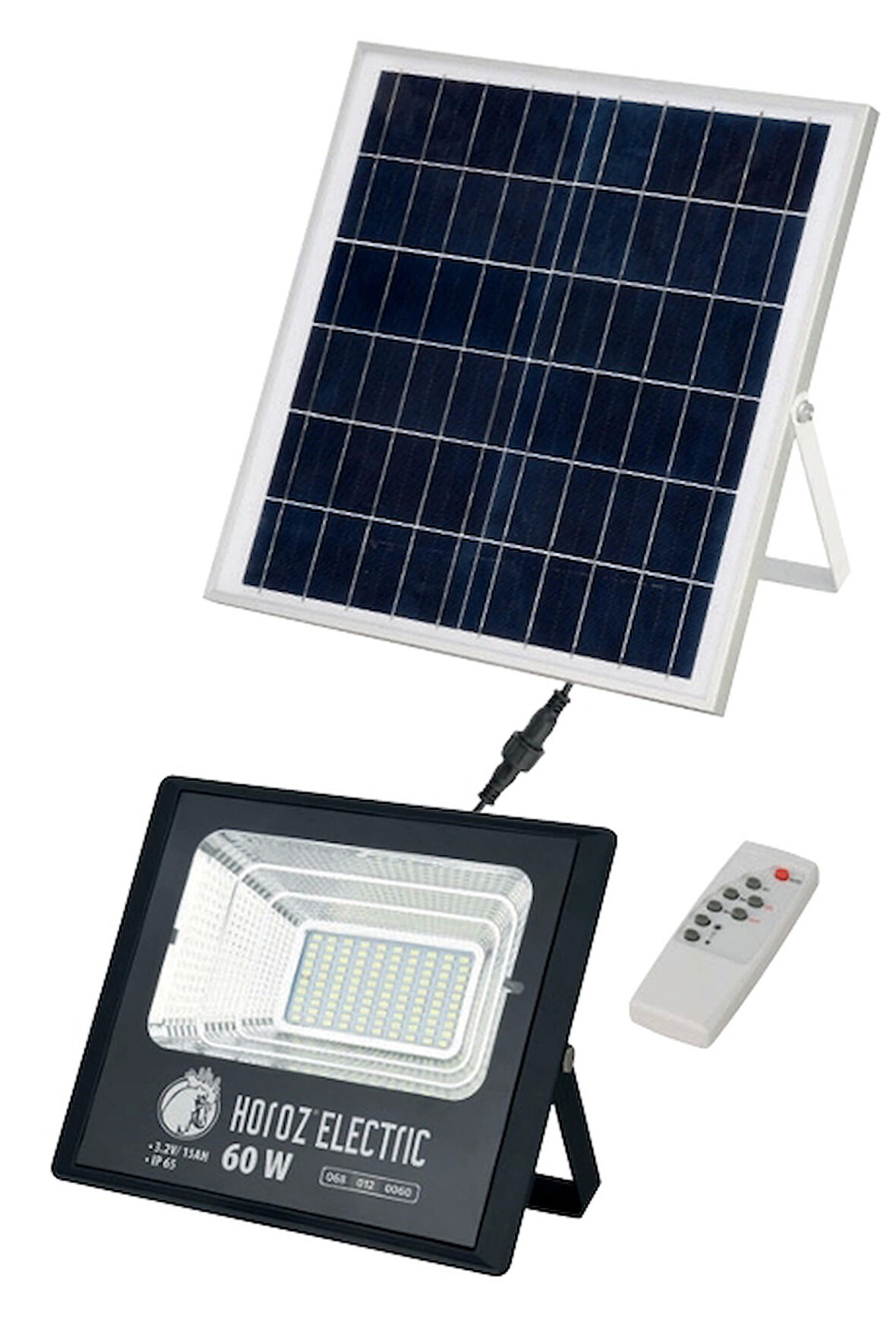 HOROZ Tiger 100W Solar Ledli Projektör 6400K Beyaz Işık