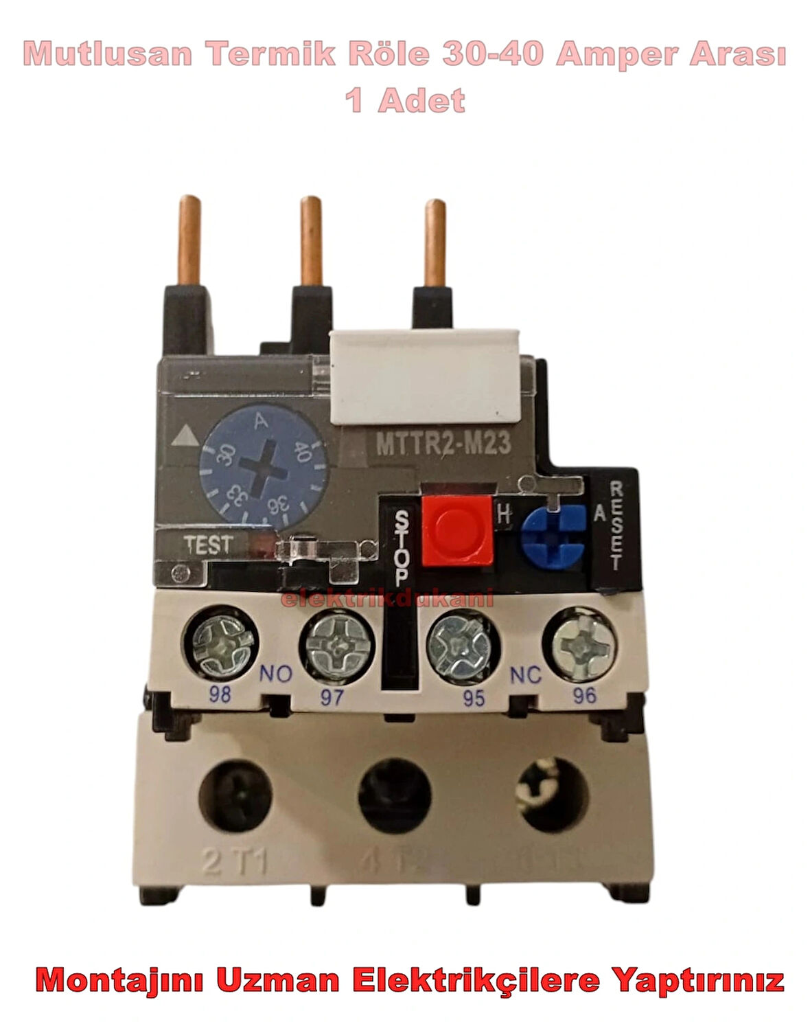 MUTLUSAN 30~40A Termik Röle (40 Amper Motor Koruma Termiği)