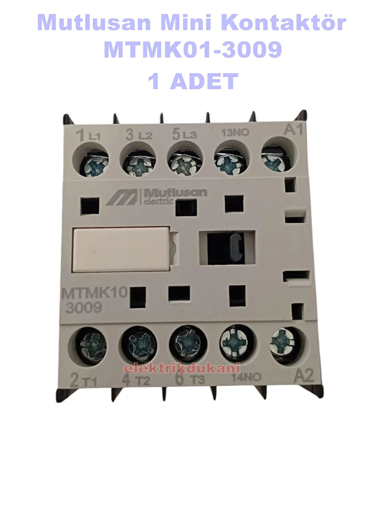 MUTLUSAN 3P 9A 4KW AC Mini Kontaktör 220v 1NO (9 Amper 220 Volt 1 Açık Kontak Trifaze Kontaktör)