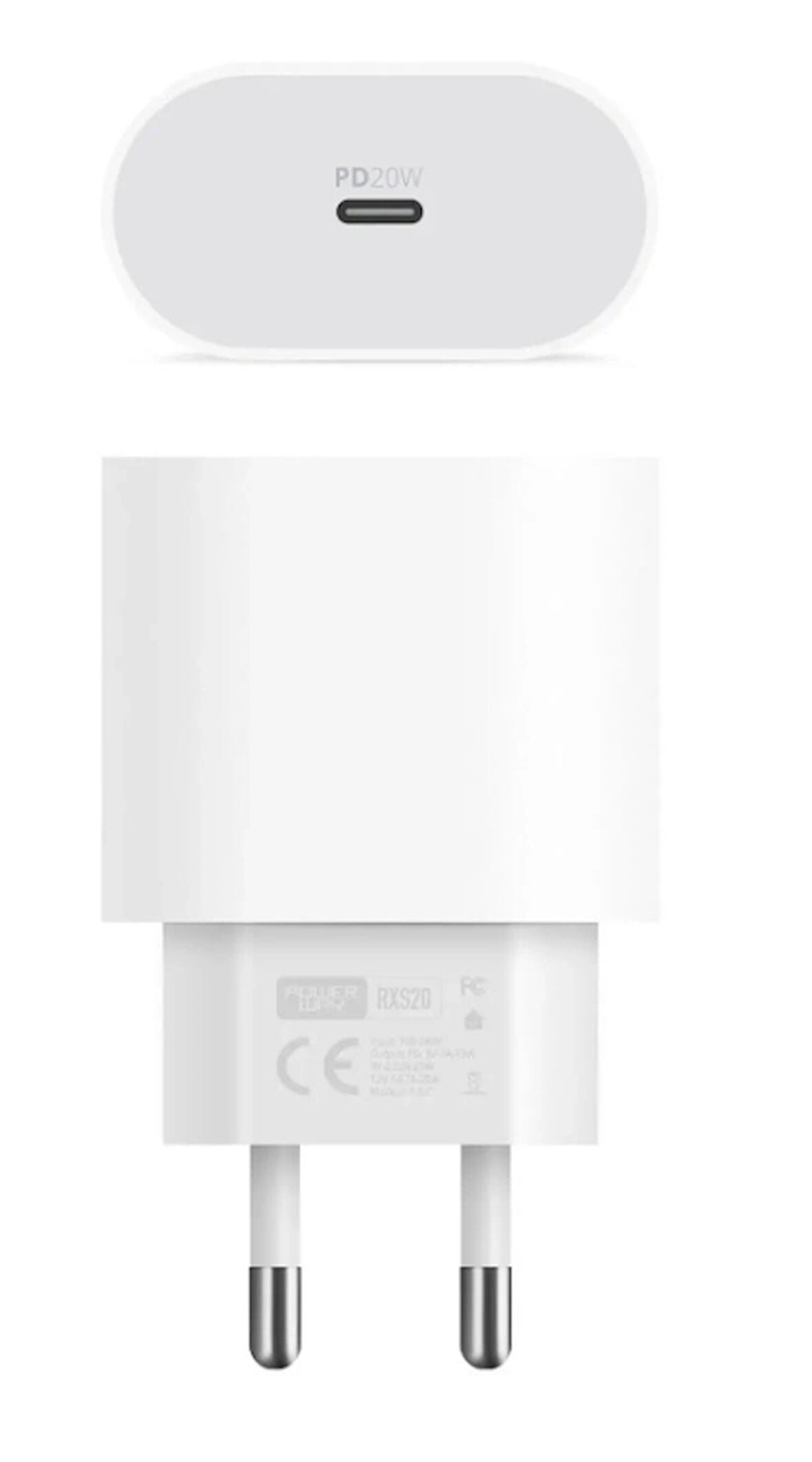 POWERWAY TYPE-C 20W Seyehat Hızlı Şarj Adaptörü Orjinal Muadil