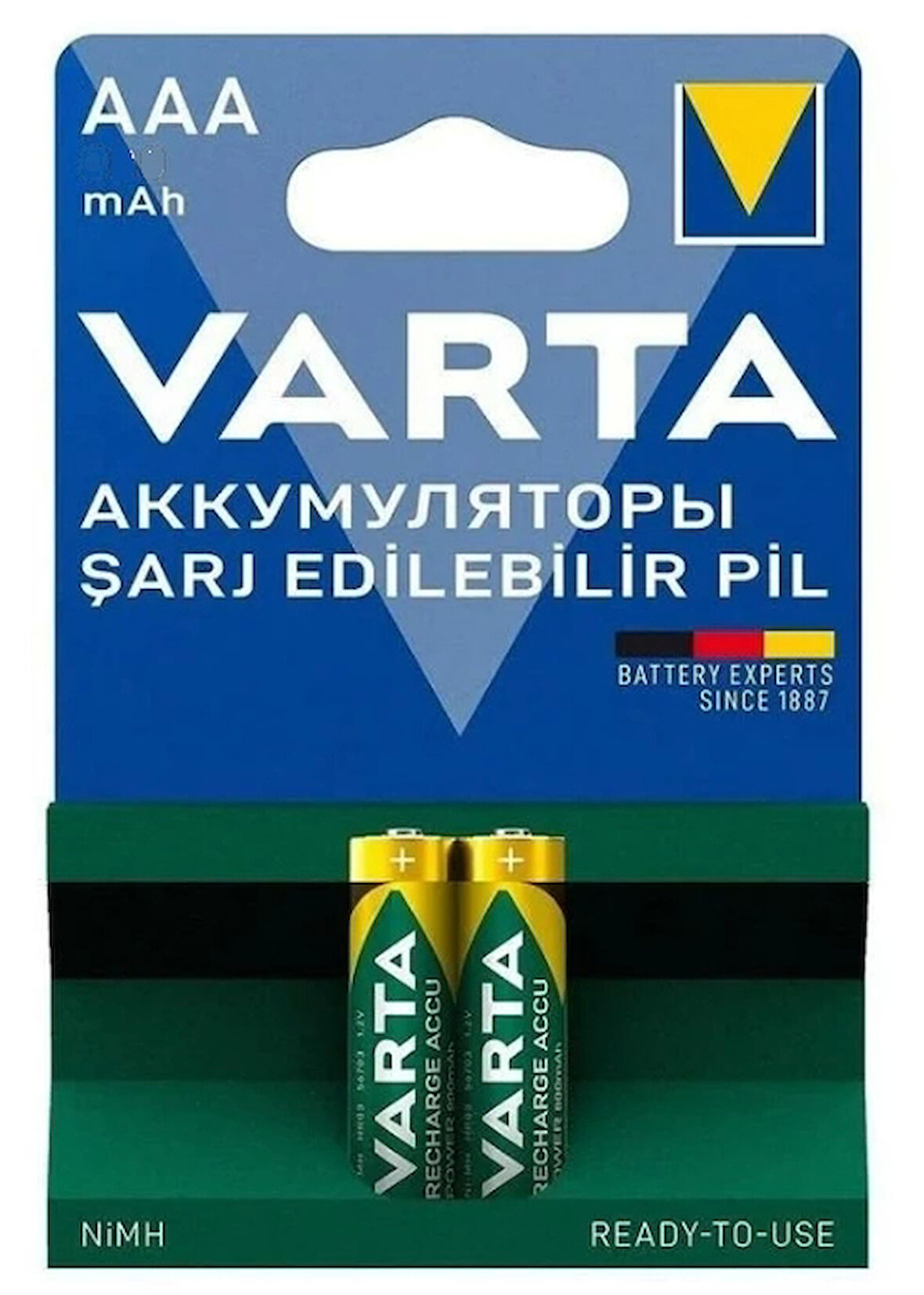 VARTA 550MAH ŞARJLI AAA İNCE PİL Nİ-MH (TANE FİYATI)