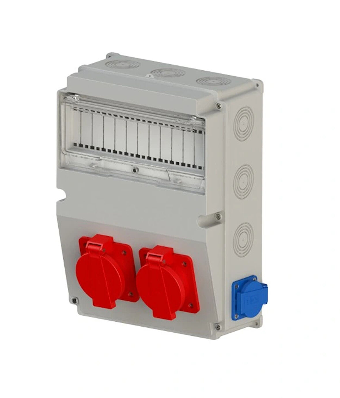 NEAD Kombinasyon Kutusu 2 Adet 3x25 Trifaze Priz + 2 Adet 1x16 Monofaze Priz Montajlı Kombinasyon Panosu