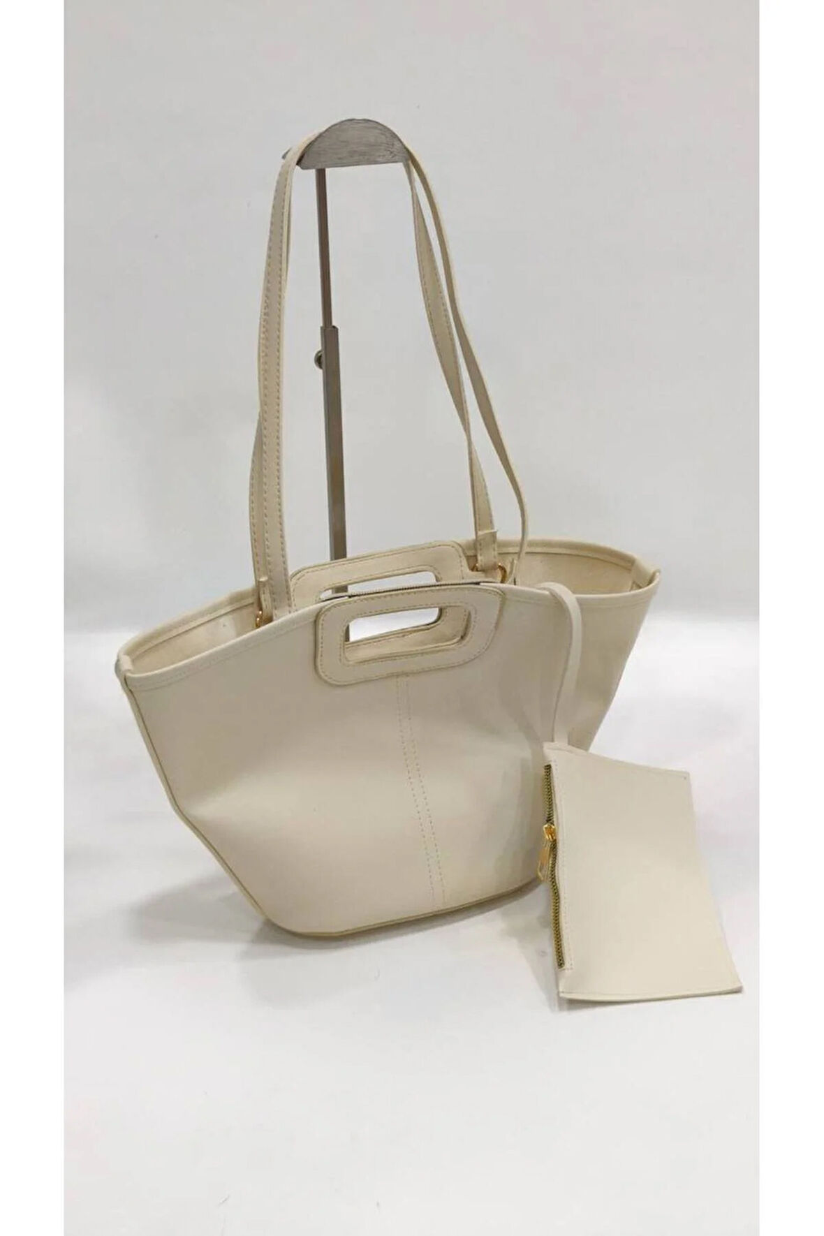 Elde Tutma Uzun Omuz Askılı Cüzdanlı Kadın Çantası