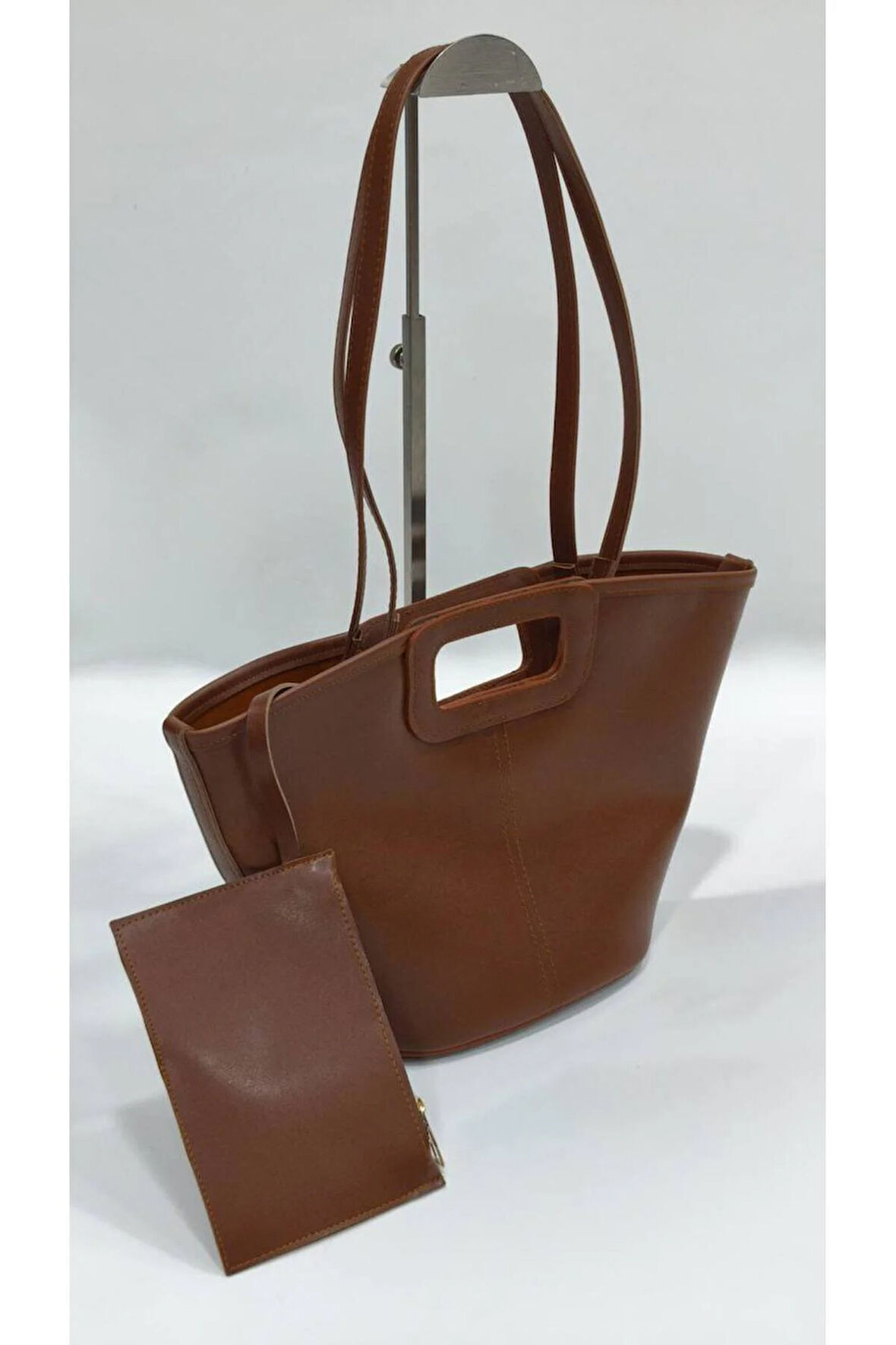 Elde Tutma Uzun Omuz Askılı Cüzdanlı Kadın Çantası