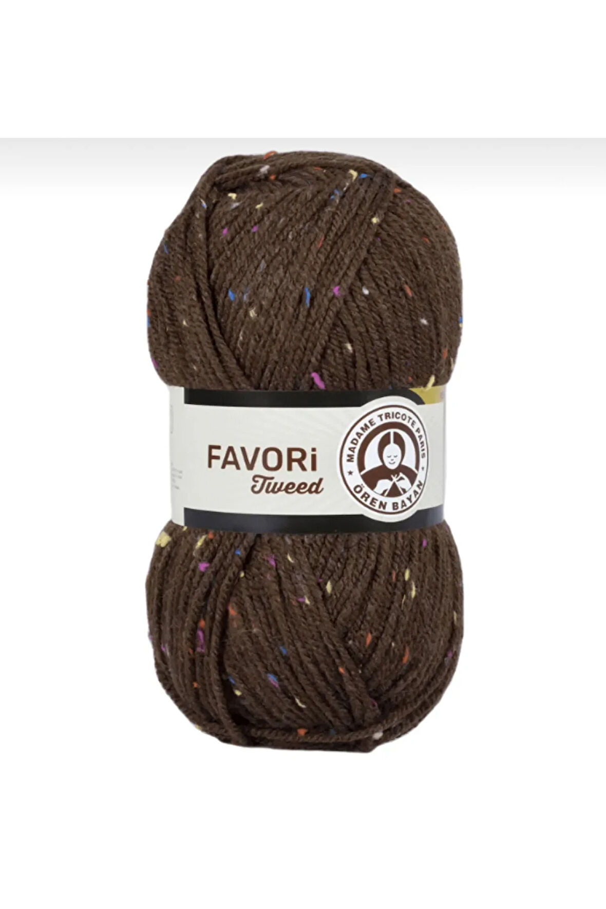 Ören Favori Tweed Kahverengi El Örgü Ipi - 083a
