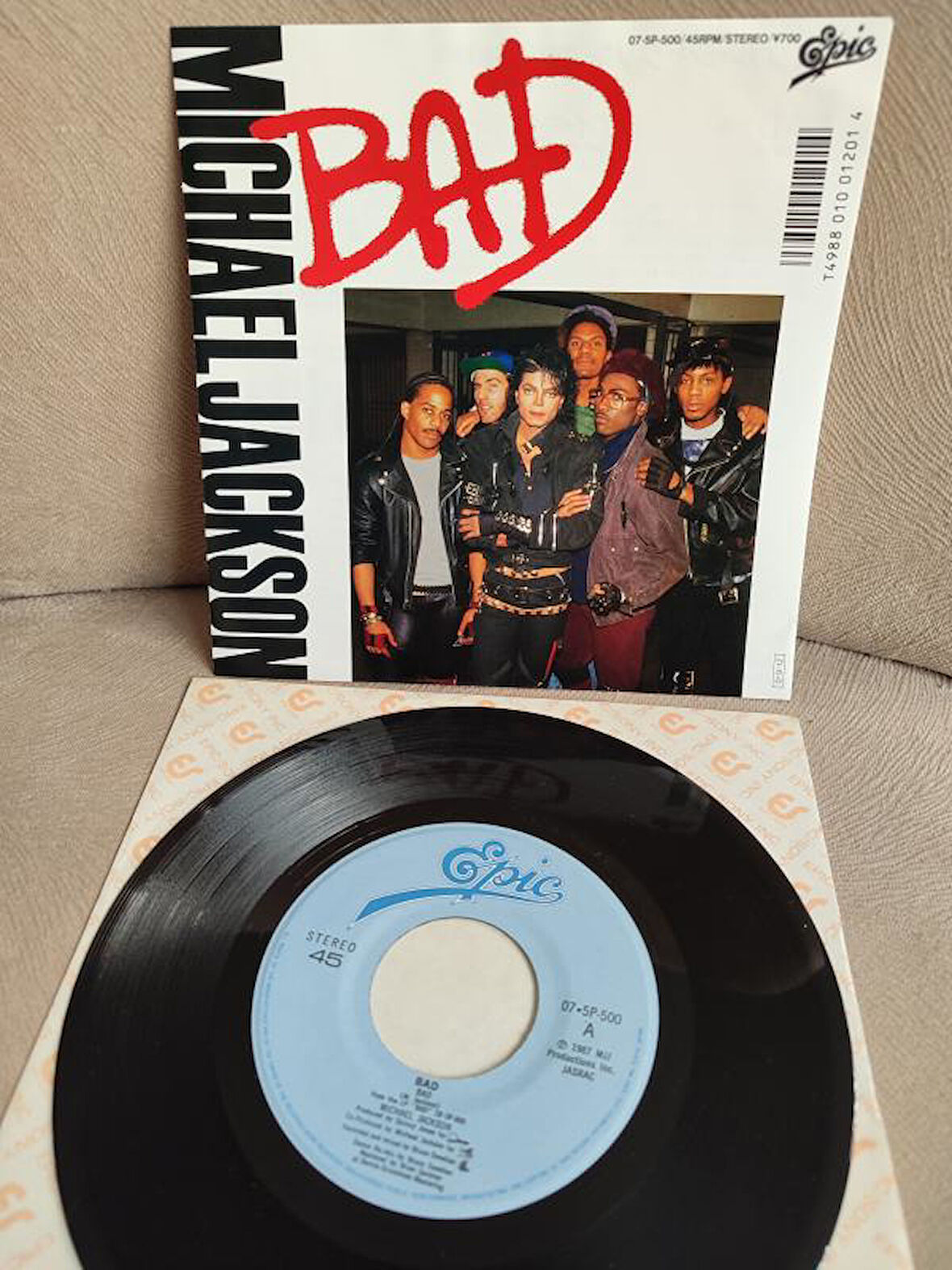 MICHAEL JACKSON - BAD  - 1987 Japonya Basım Nadir 45lik Plak 2. EL