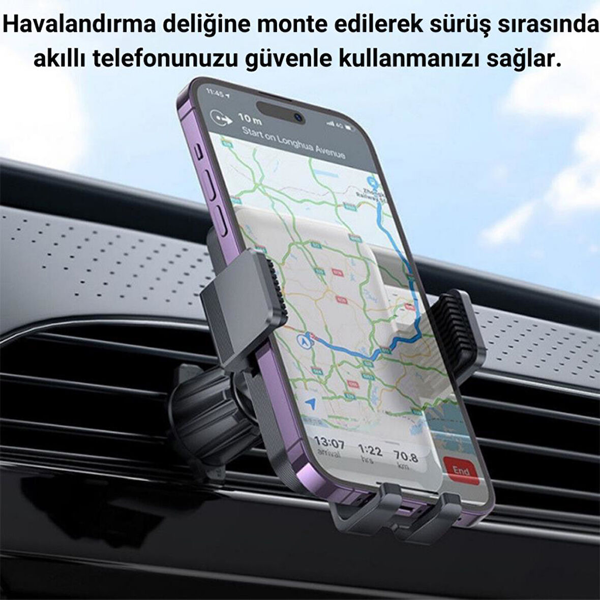 Coofbe Güçlü Magsafe 360° Dönebilen Yapışkanlı Araç İçi Telefon Tutucu Masaüstü Telefon Standı Tutucu