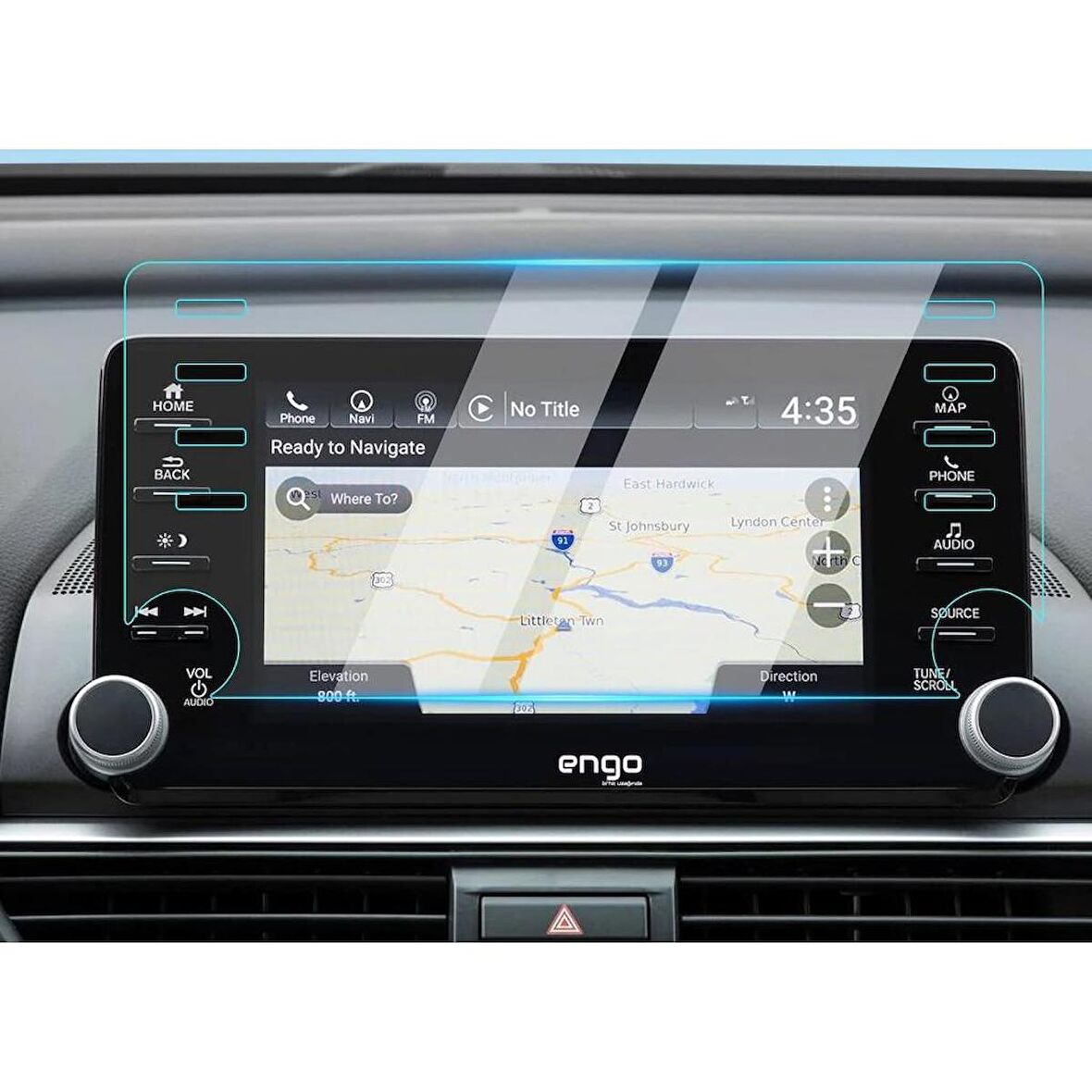 Honda Accord 8 inç Multimedya Ekran Koruyucu Nano Şeffaf