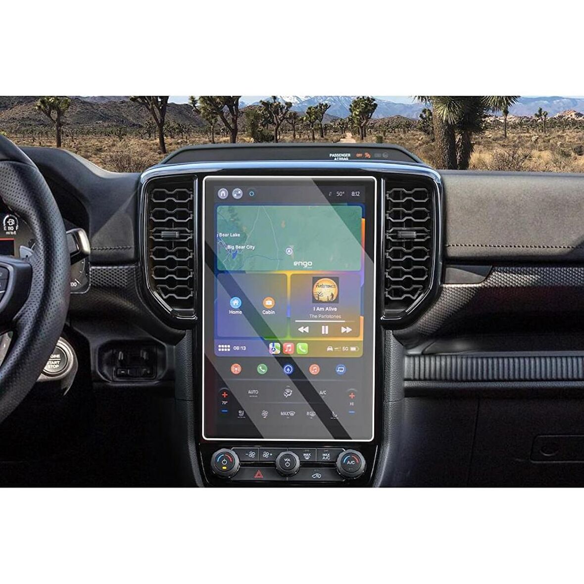 Ford Ranger 10 inç Mat Ekran Koruyucu Multimedya Şeffaf
