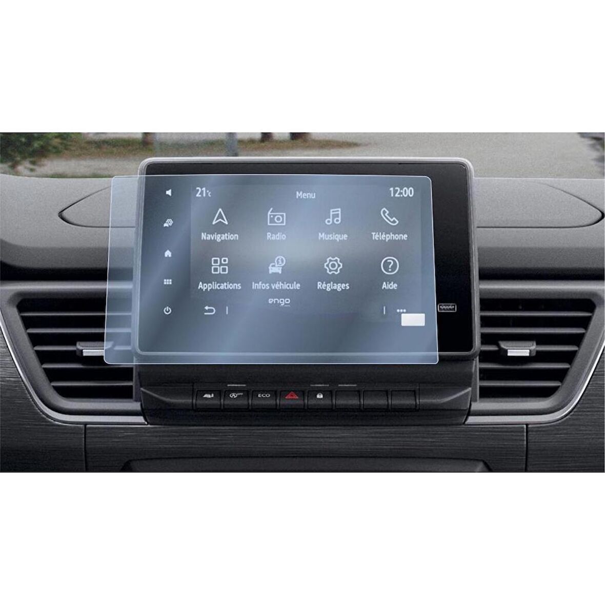Renault Kangoo 8 inç Multimedya Ekran Koruyucu Şeffaf