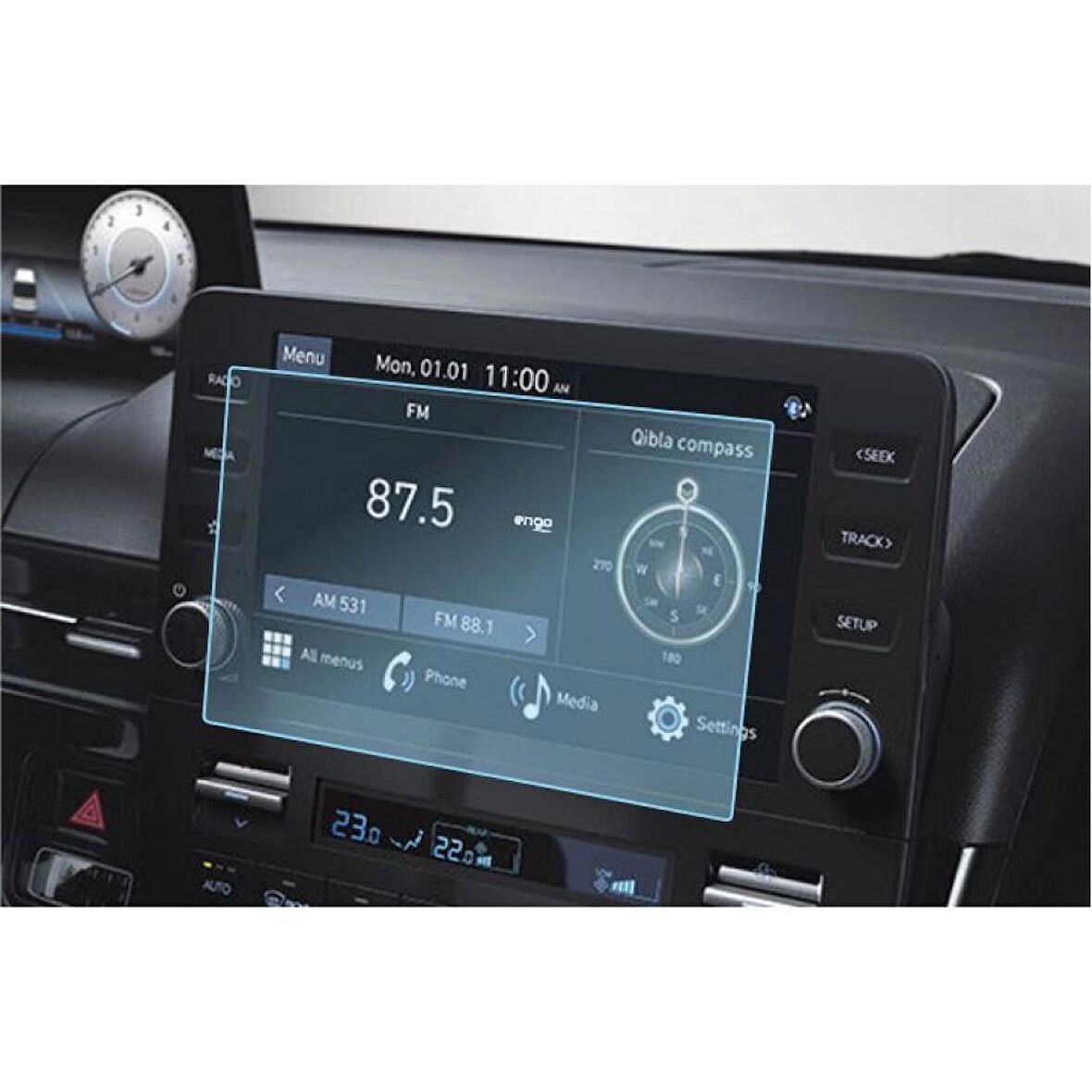 Hyundai Staria 8 inç Multimedya Ekran Koruyucu Nano Şeffaf