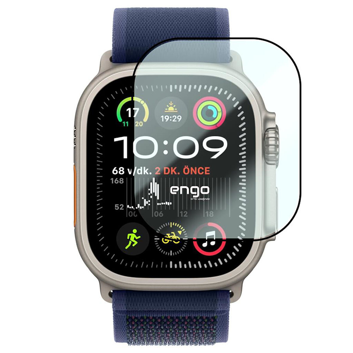 Engo Apple Watch Ultra Ekran Koruyucu Flexible Tam Kaplama 1 2 ve 3