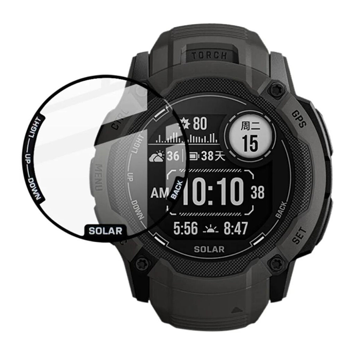 Garmin Instinct 2X 50mm Ekran Koruyucu Flexible Tam Kaplama