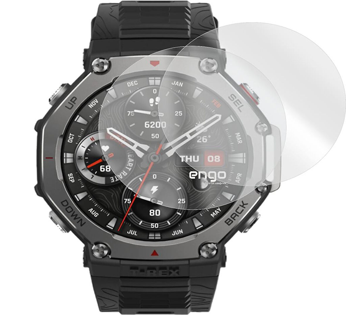 Amazfit T-Rex 3 Mat Ekran Koruyucu Anti Glare 2’li Set