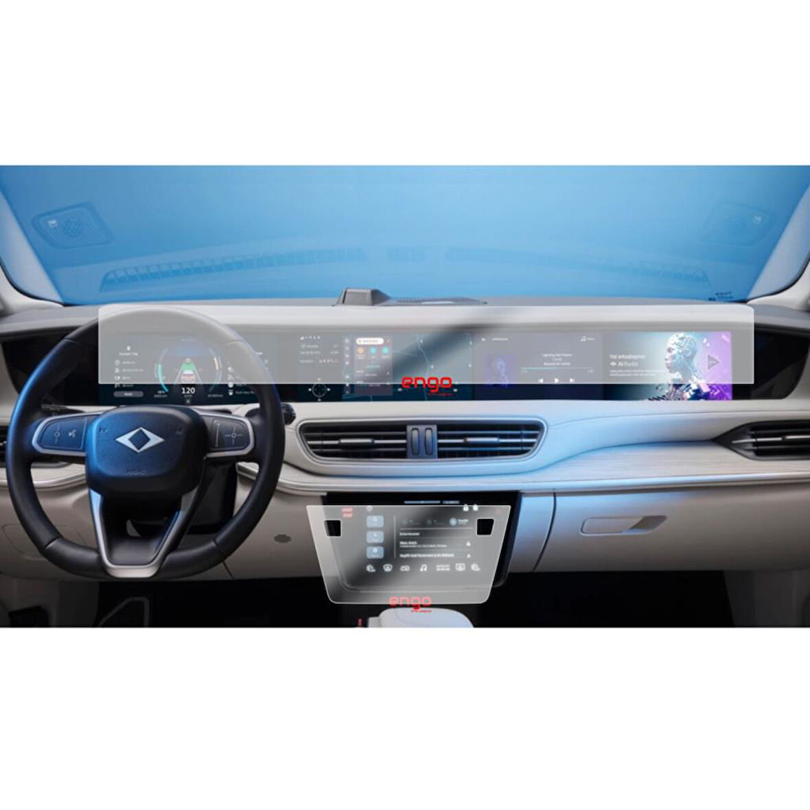 TOGG T10F Mat Ekran Koruyucu Gösterge Bilgi Ve Kumanda Ekran