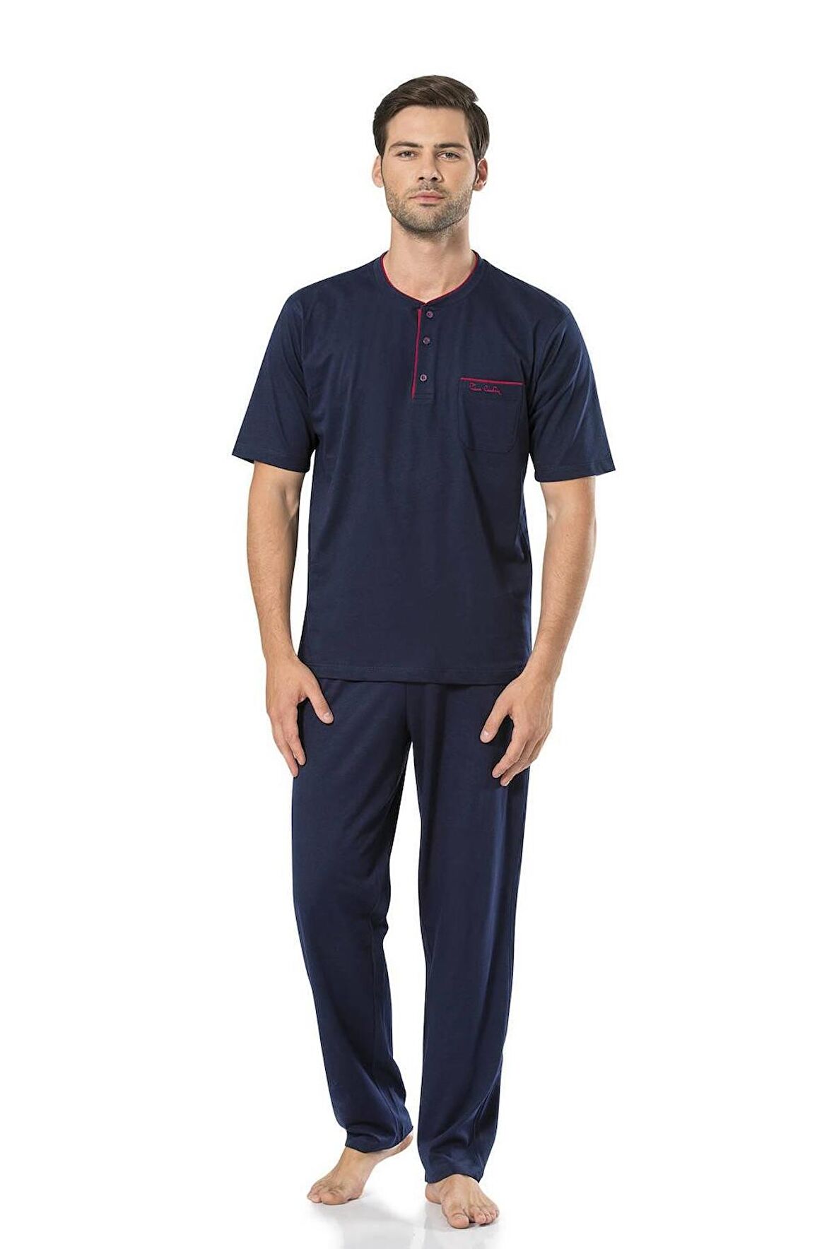 Pierre Cardin Erkek Kısa Kollu Penye Pijama