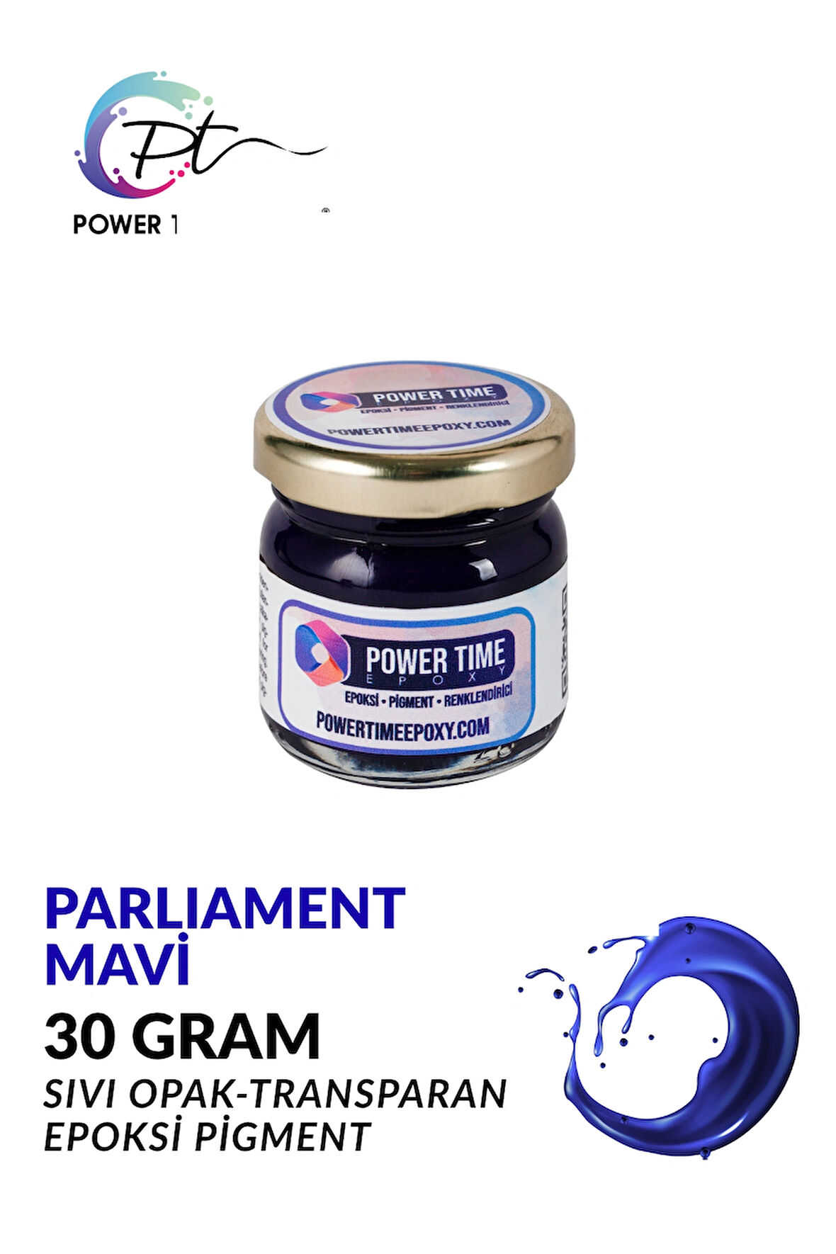 Opak & Transparan Sıvı Pigment Boya / Parliament Mavi / Epoksi Için 30 GRAM