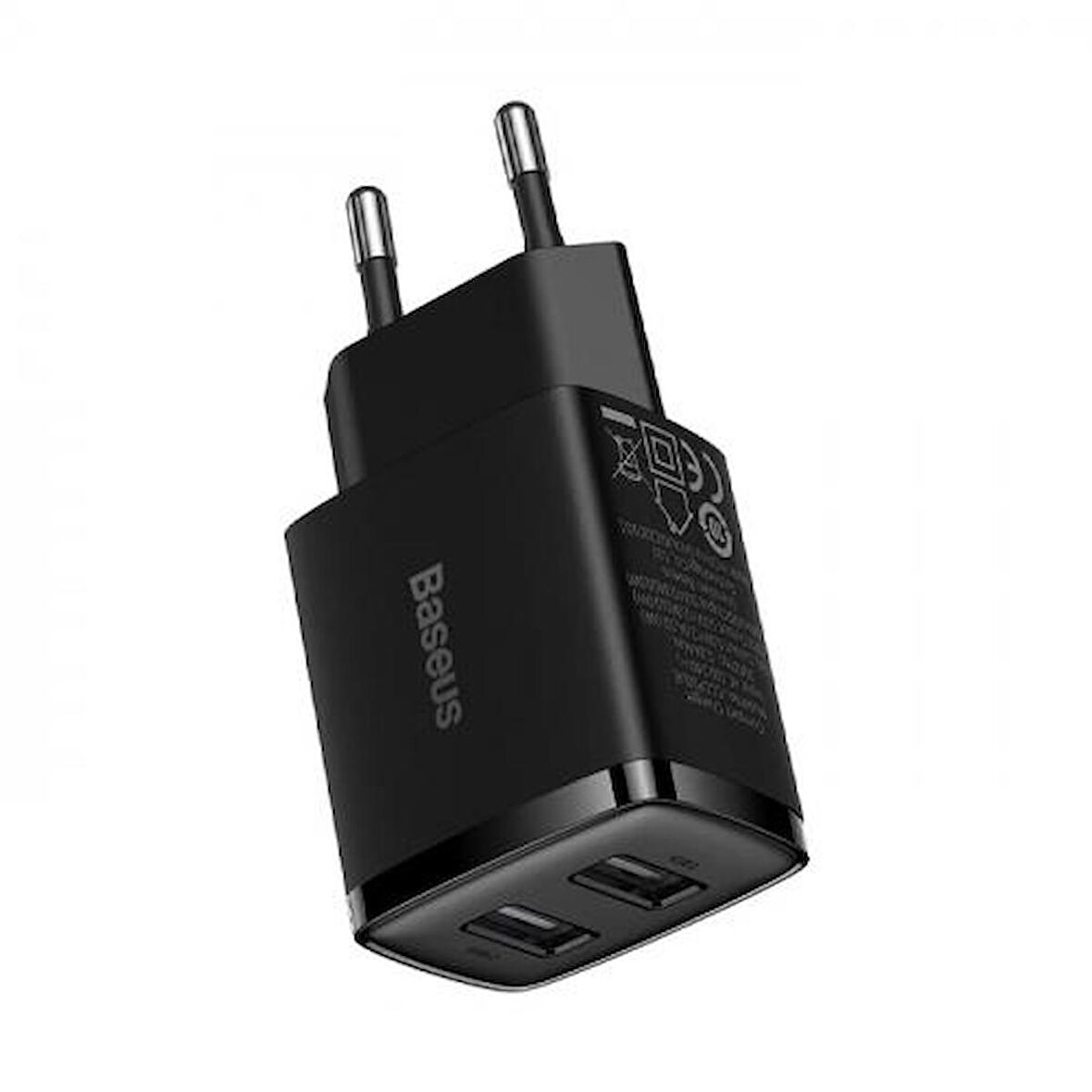 Baseus USB 10.5 Watt Hızlı Şarj Adaptörü Siyah