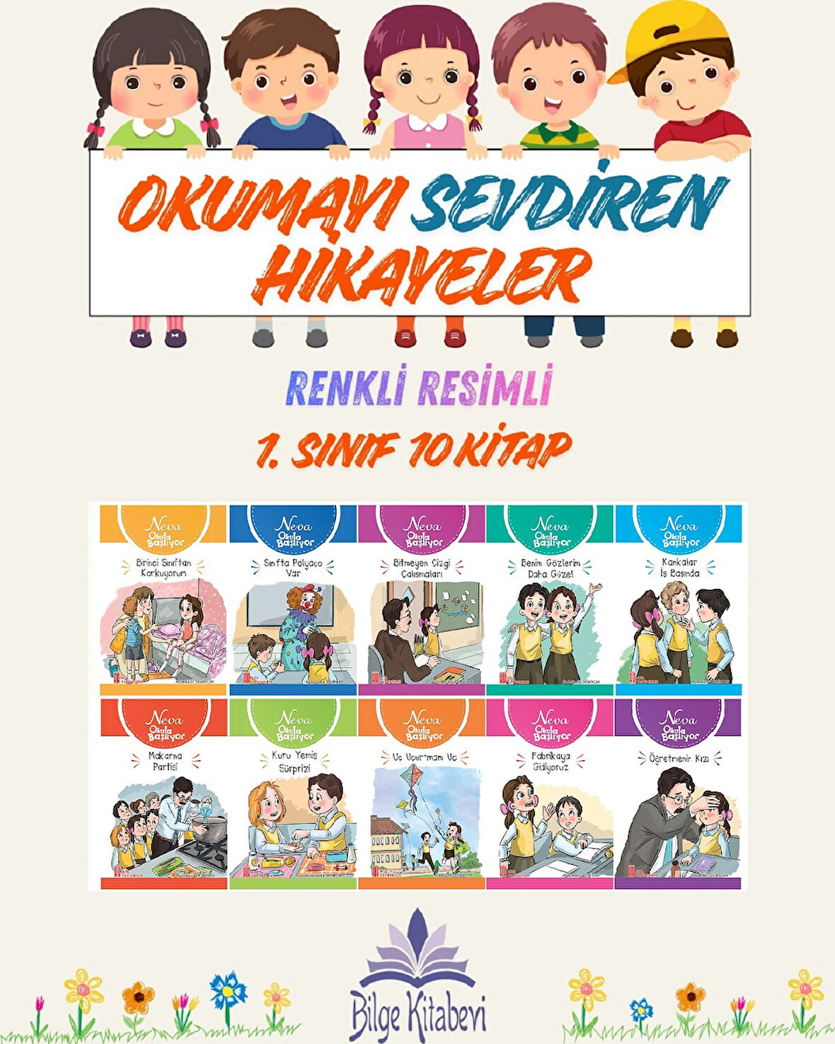 1. Sınıf Okumayı Sevdiren Renkli Resimli Hikayeler 3 - 10 Kitap