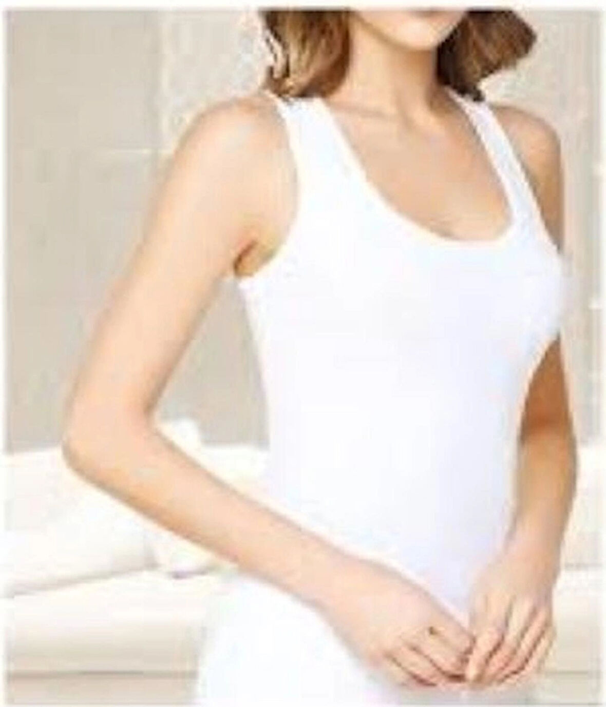 Kadın Ribana Geniş Askılı Atlet 2'li Paket Ten Rengi Beden 2 (S)