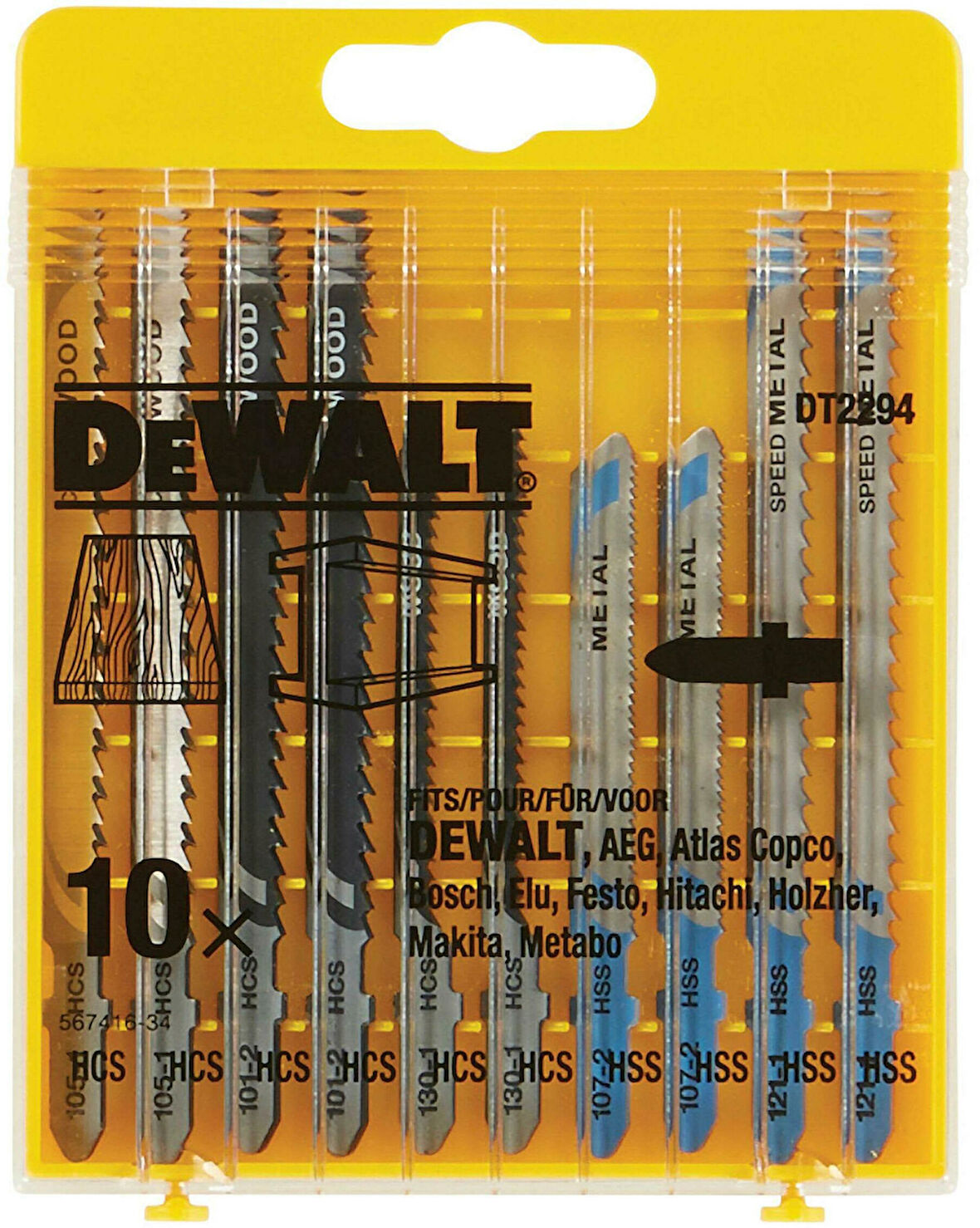 DEWALT DT2294 Dekupaj Testere Bıçağı 10 parça