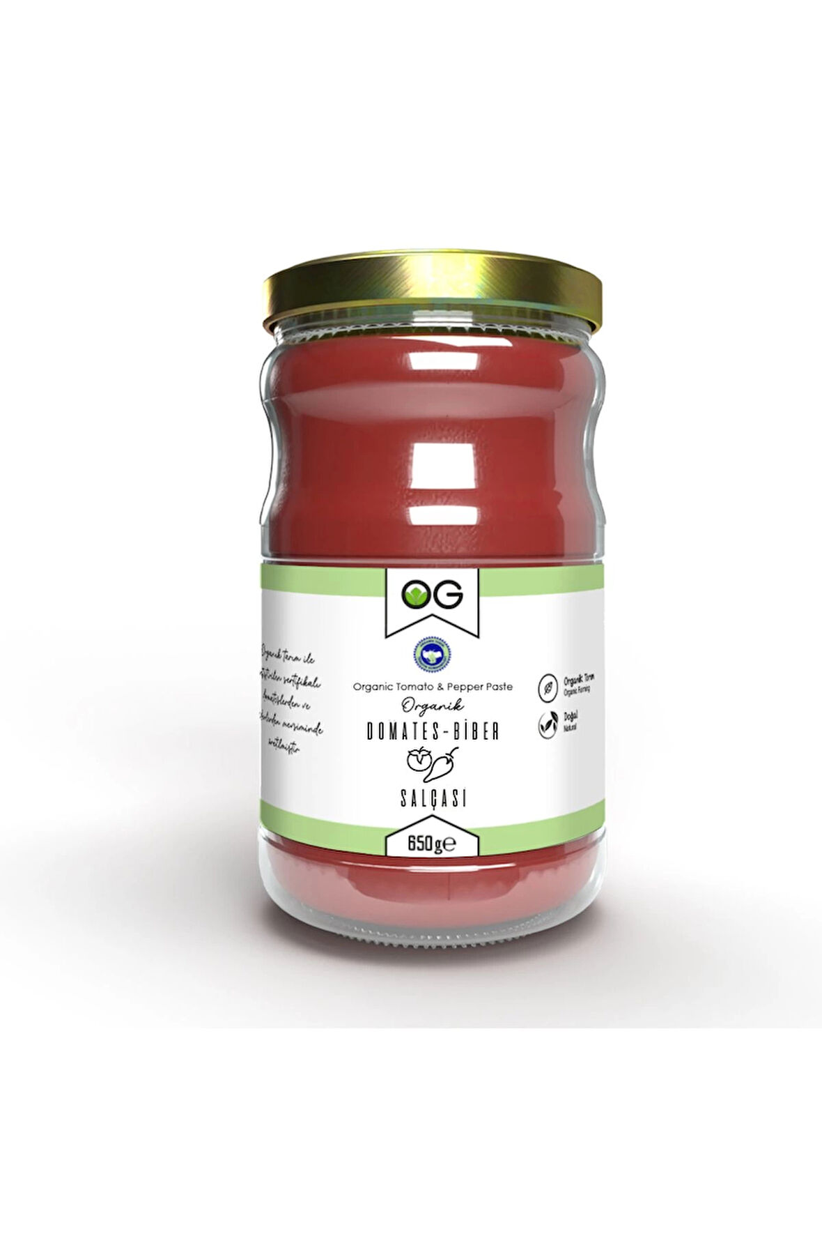 Organik Karışık Domates-Biber Salçası 650 Gr