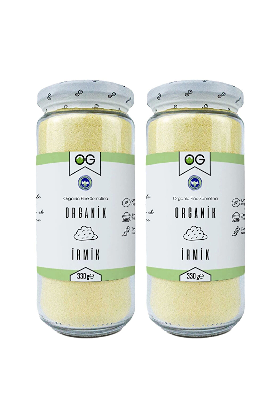 2'li Organik İrmik 330 Gr
