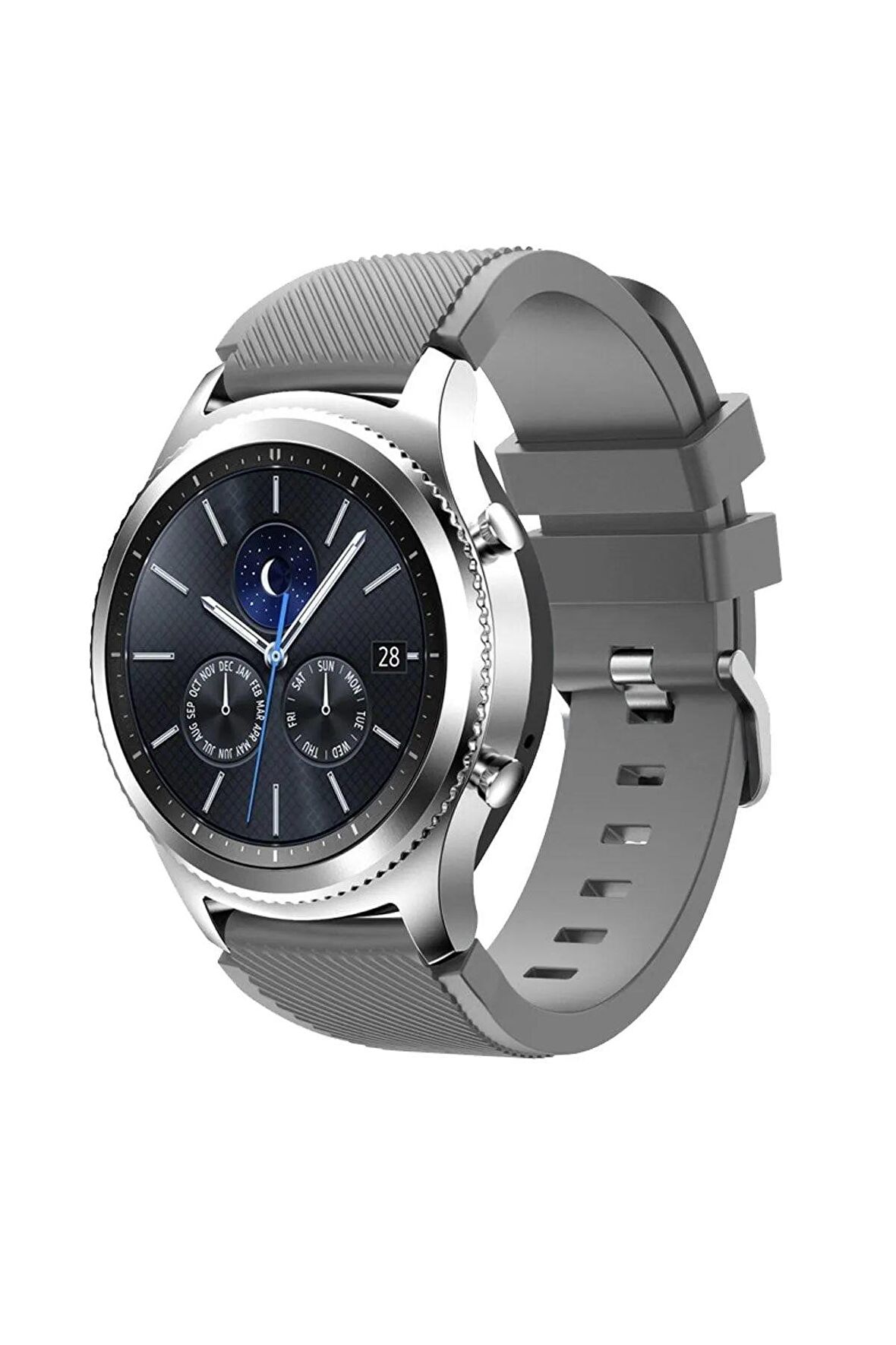 Megafox Samsung Galaxy Watch 4 40-42-44-46mm  Silikon Kordon Spor Çizgili Esnek Tasarım Bileklik