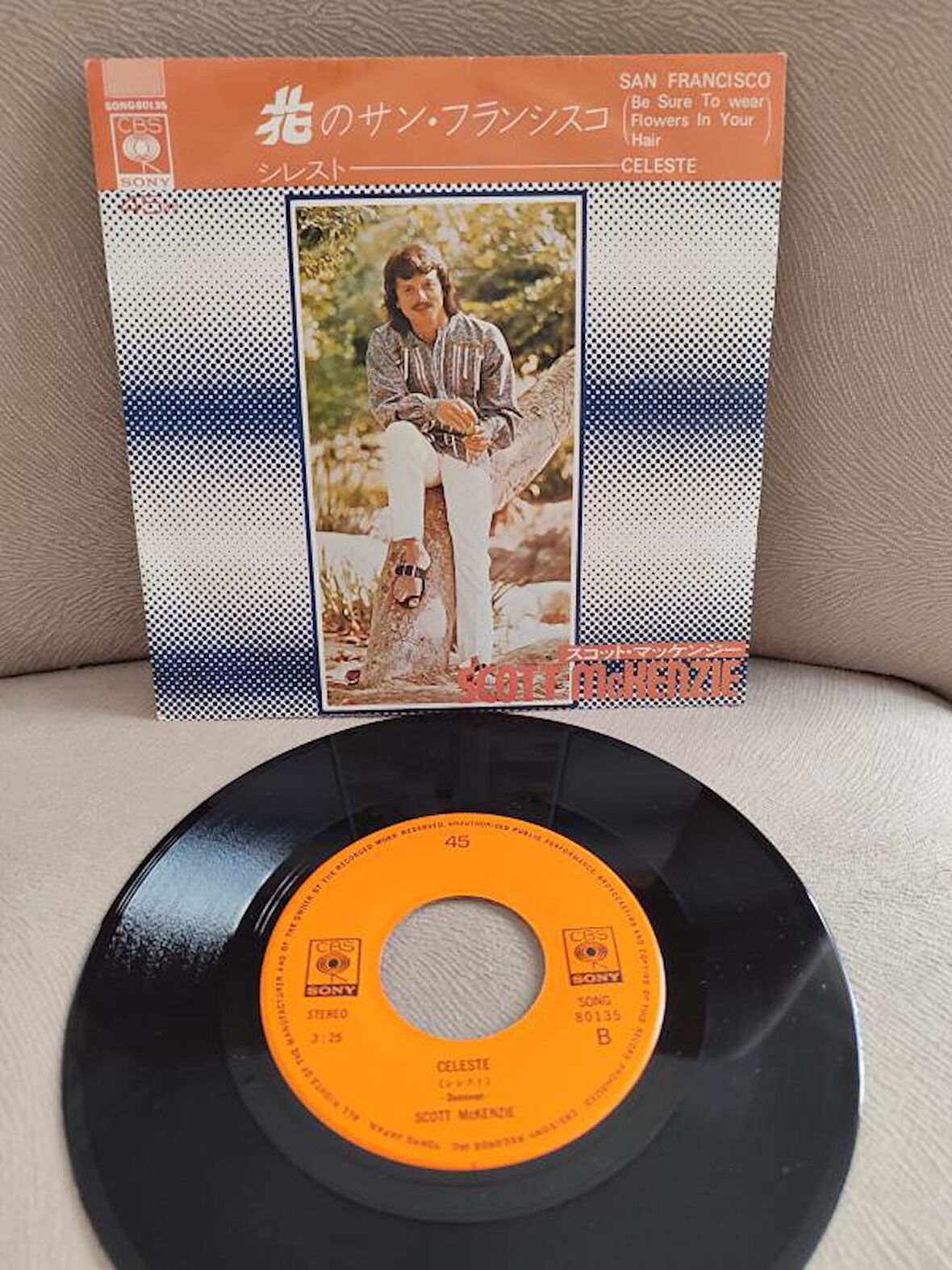 SCOTT  McKenzie - San Francisco  1968 Japonya Basım 45lik Plak 2. el