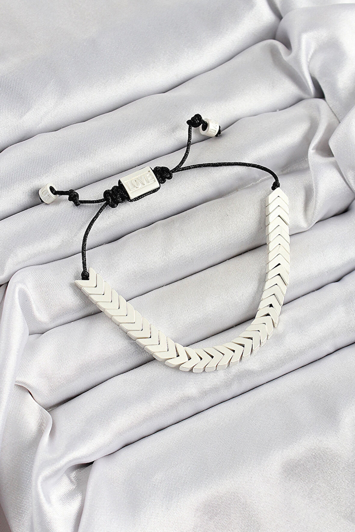 HEYF Pirinç Asansörlü Beyaz Juju Kadın Bileklik