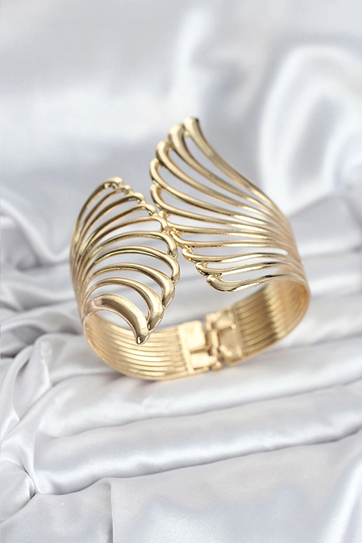 HEYF Pirinç Gold Renk Vintage Kadın Bileklik