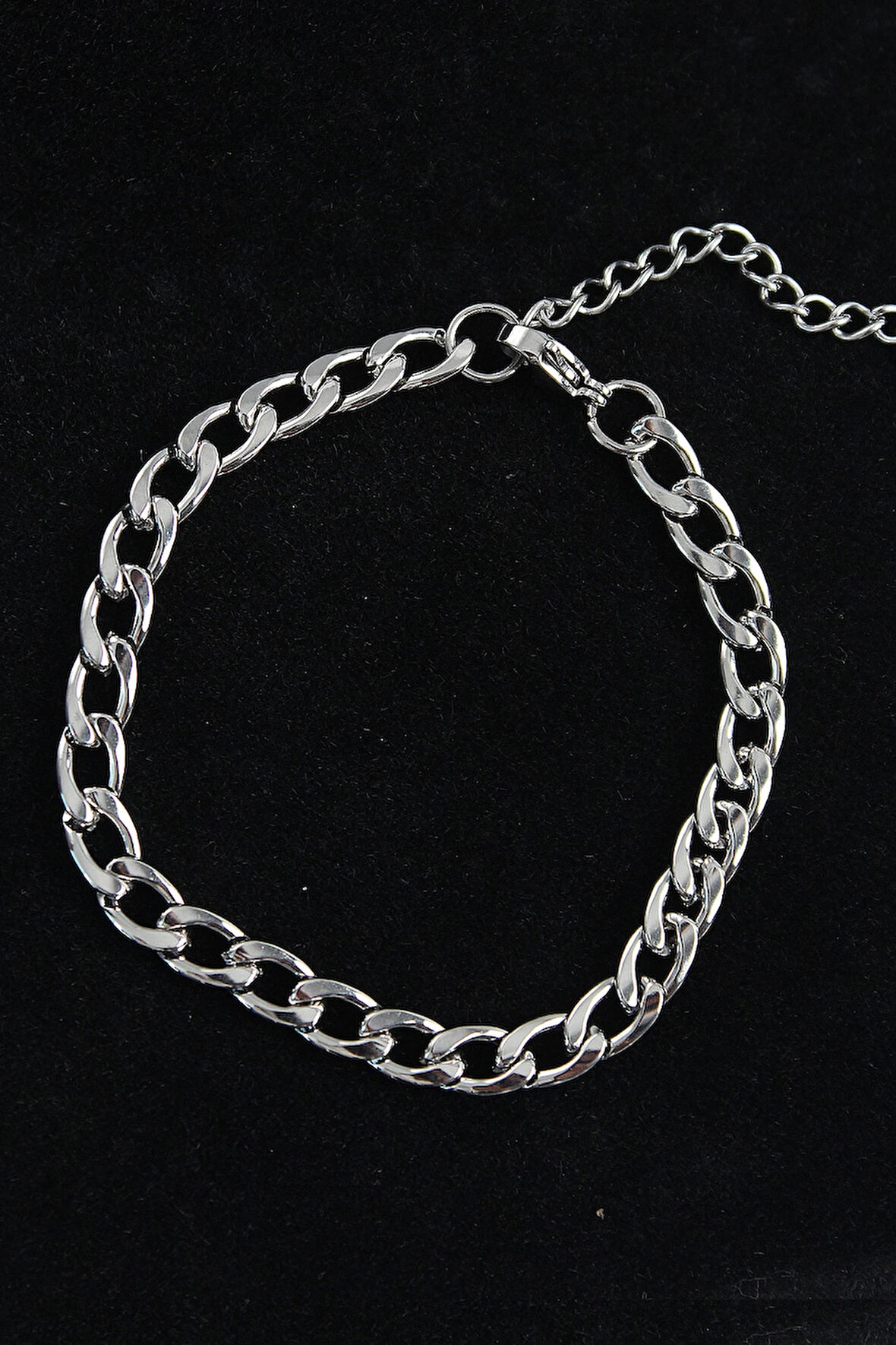 HEYF 316L Çelik Kalın Klasik Model Gümüş Renk Erkek Bileklik