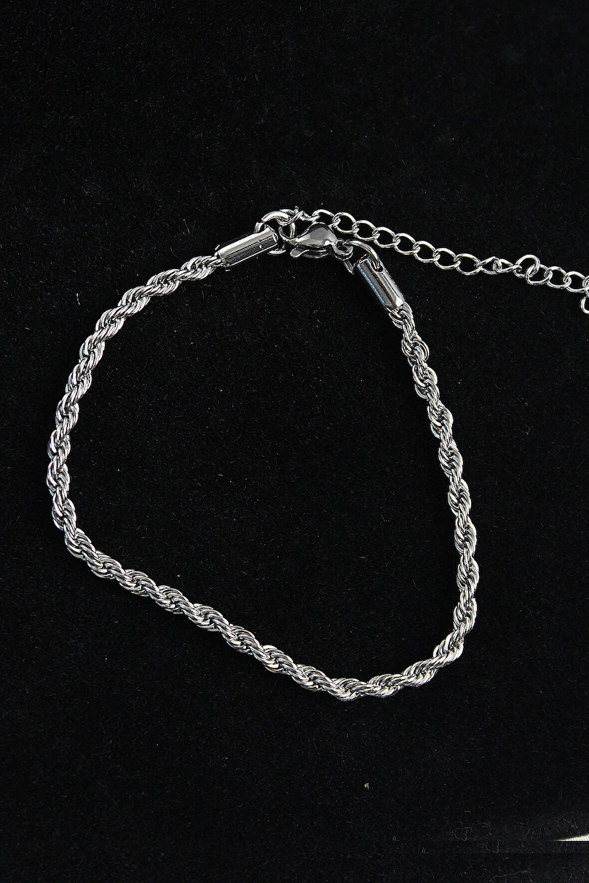 HEYF 316L Çelik Halat Model Gümüş Renk Erkek Bileklik