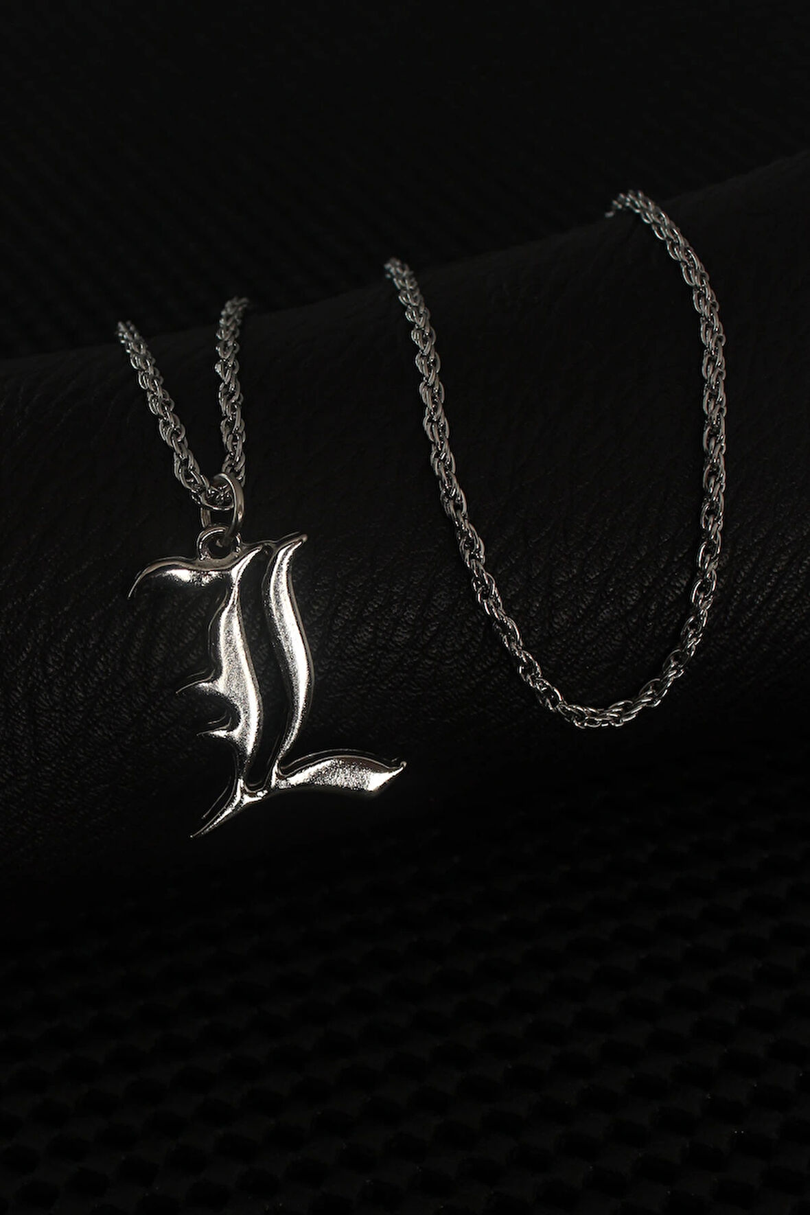 HEYF Gümüş Renk L Harf Erkek Kolye