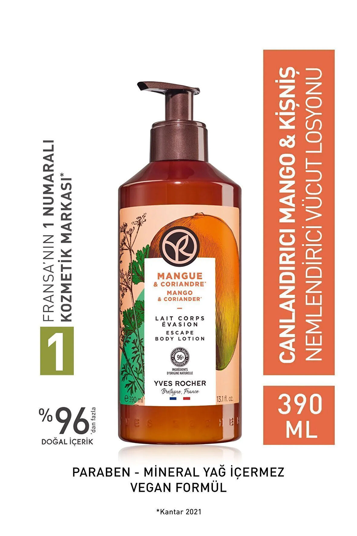 Nemlendirici Vücut Losyonu - Canlandırıcı Mango Kişniş 390ml / La Roche Posay Jel Hediyeli