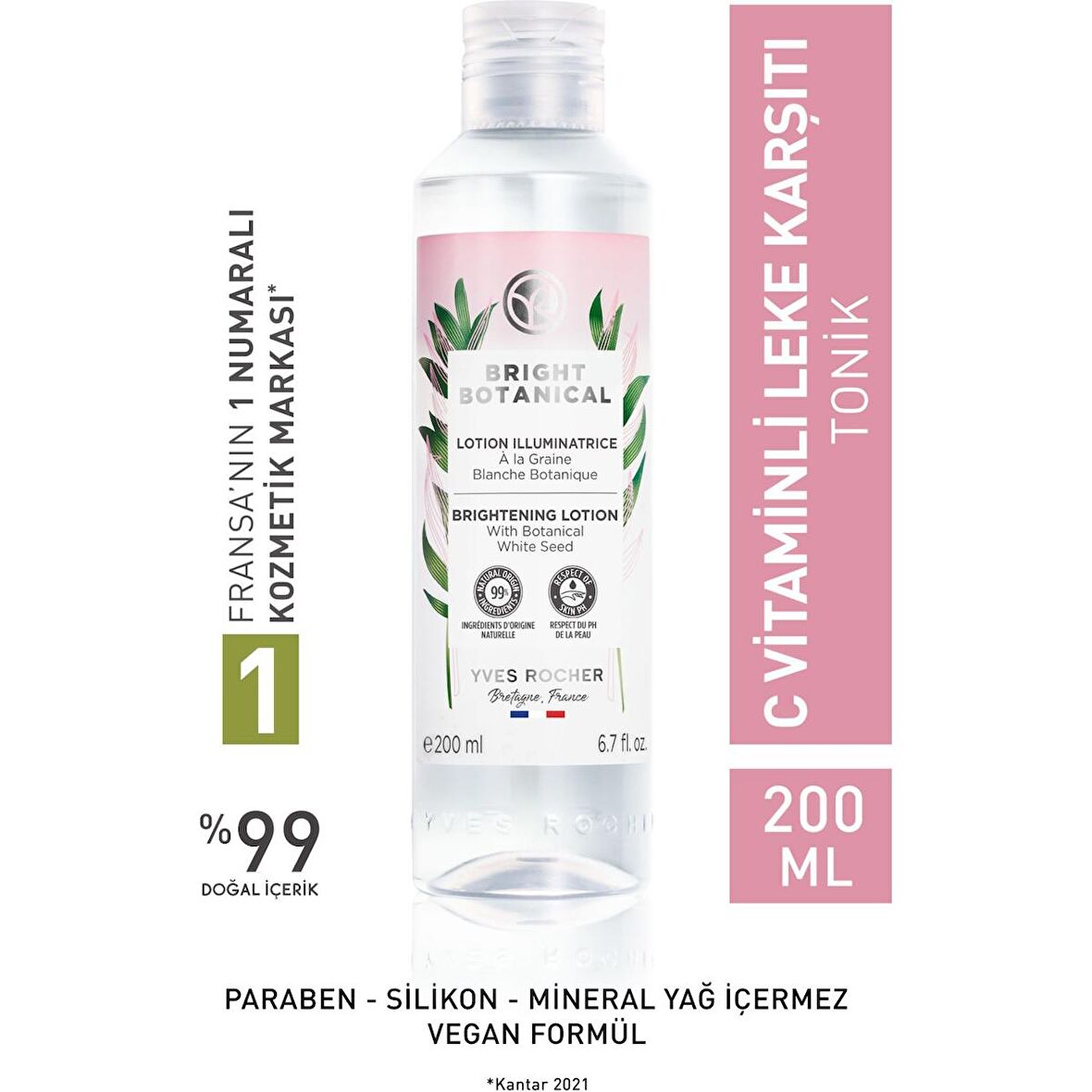 Yves Rocher Leke Ve Kırışık Karşıtı Bitkisel Kompleks Bakım Bright Botanical - Tonik-200ml 43497