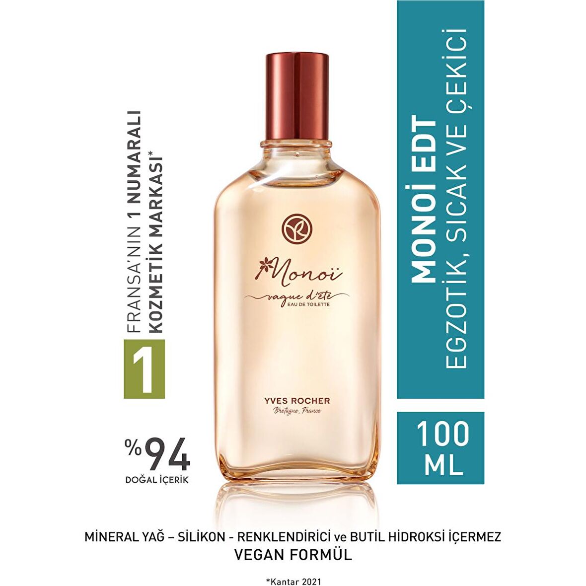 Yves Rocher Monoi Edt - 100 Ml 77312