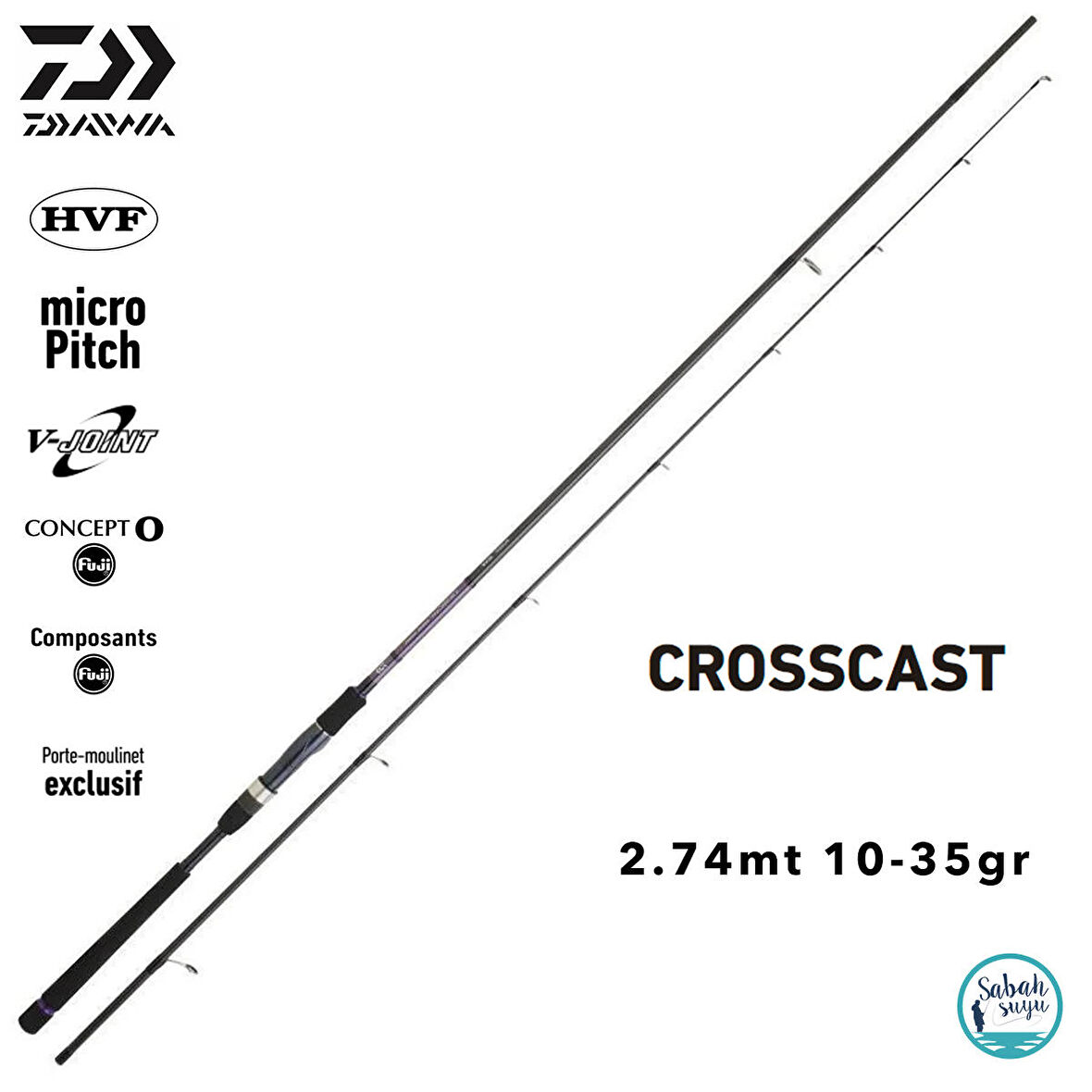 Daiwa Crosscast CF 2.74mt 10-35gr (2P) Spin Kamış