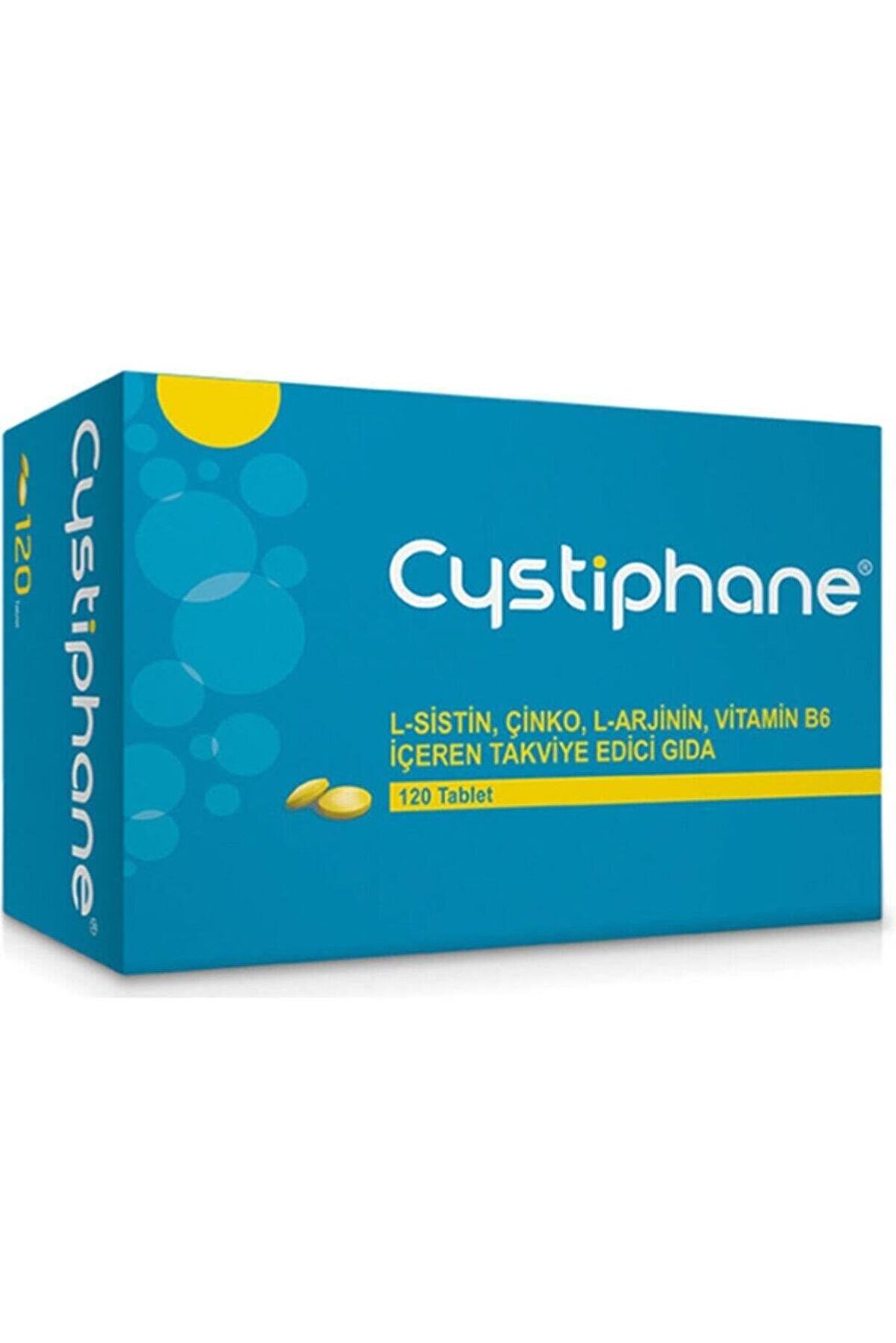 Biorga Cystiphane L-Sistin, Çinko, L-Arjinin, Vitamin B6 içeren Takviye Edici Gıda 120 Tablet