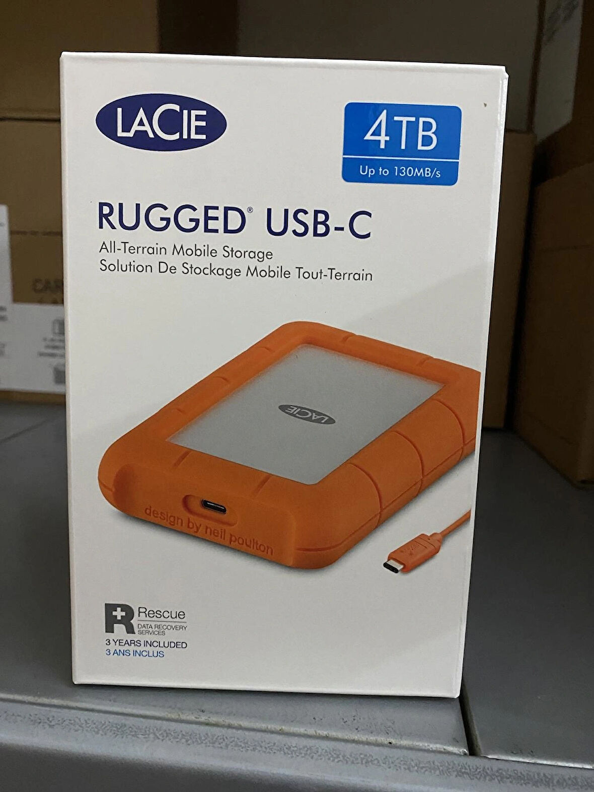 Lacie Rugged Mini 4TB 2.5" USB-C (USB 3.1) STFR4000400 Taşınabilir Disk 
