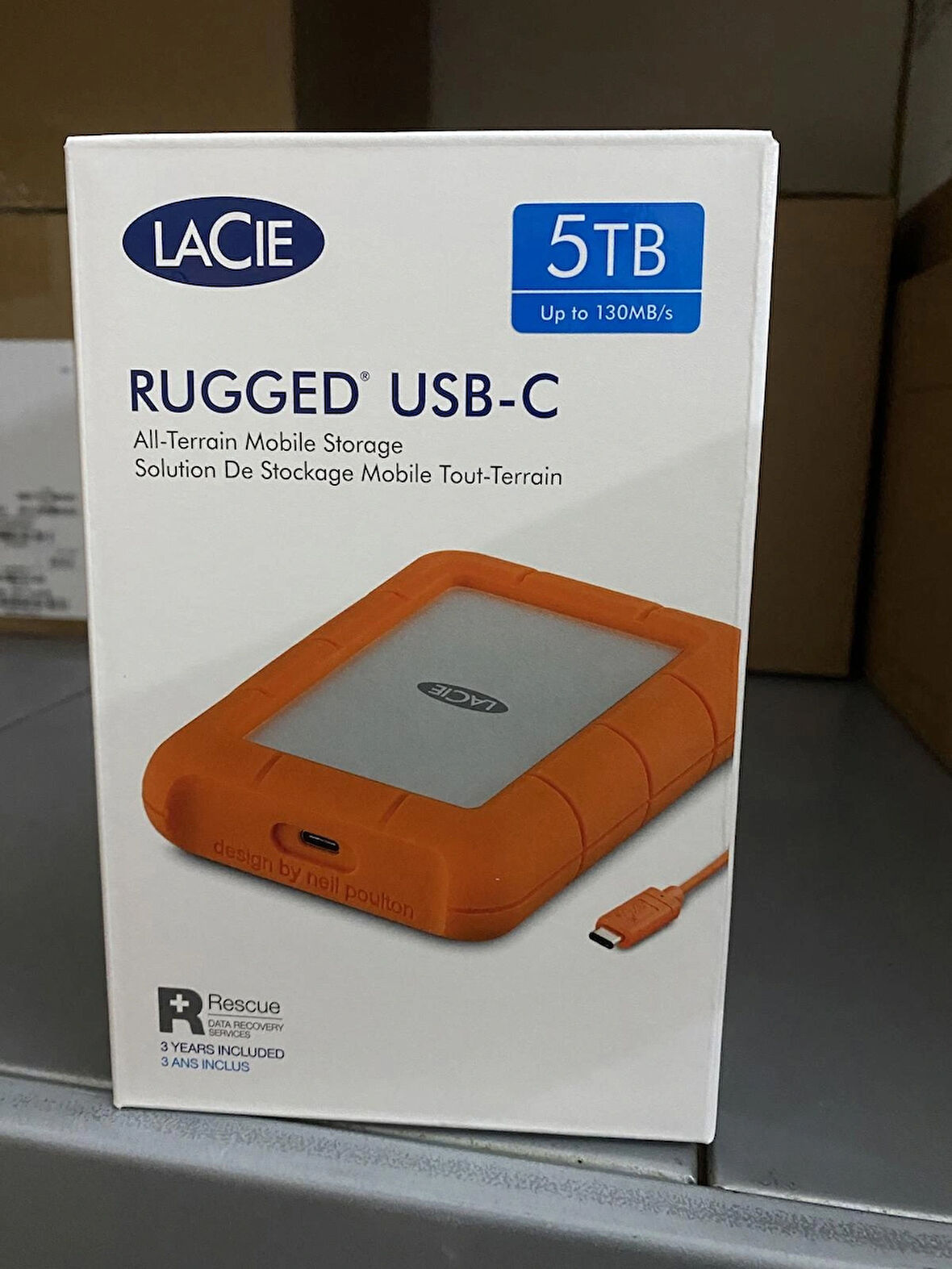 5TB LaCie STFR5000800 2.5" Usb 3.1 (Usb-C) Rugged Mini Taşınabilir Disk