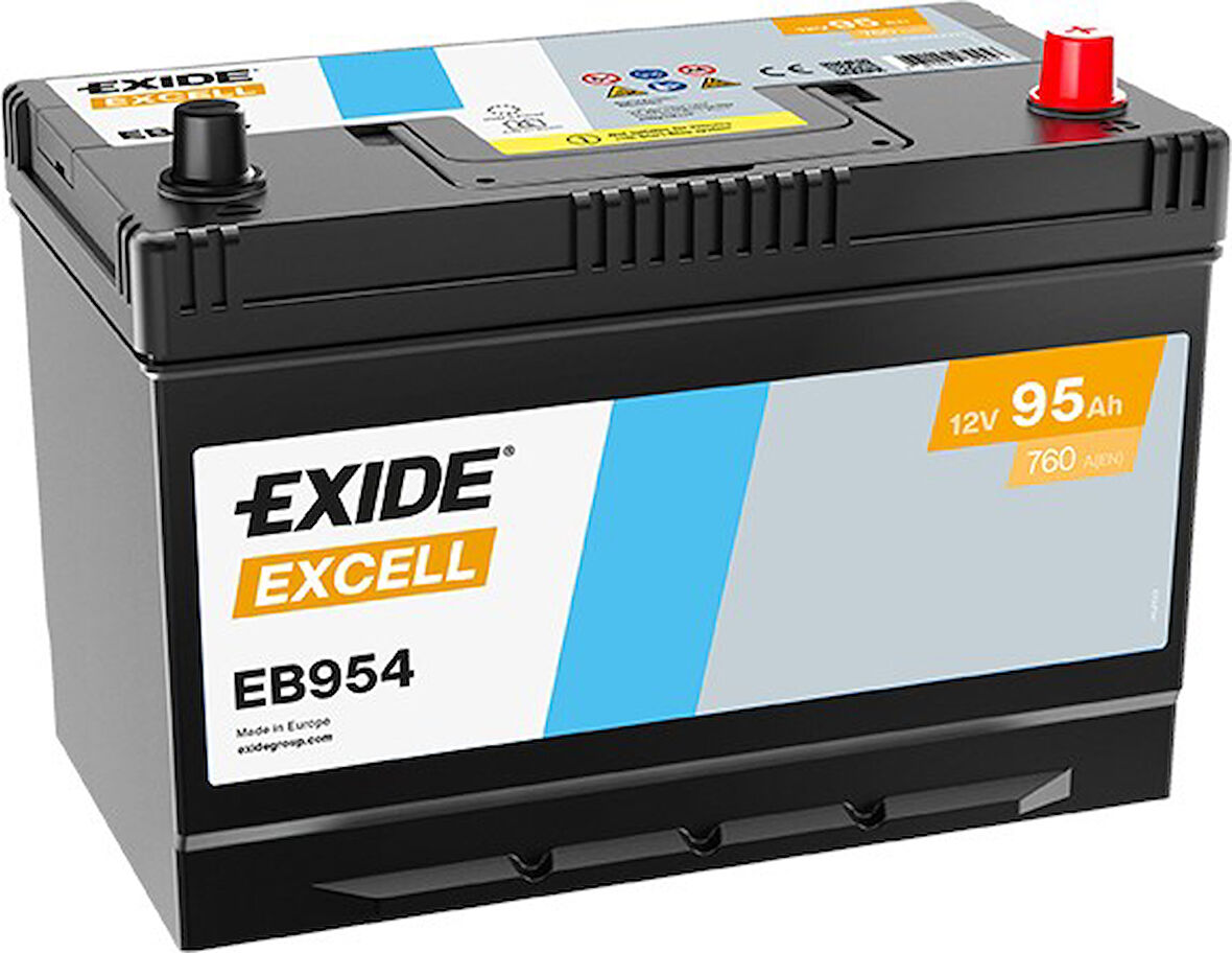 Exide EB954 12V 95Ah 760A Standart Akü ( Üretim Tarihi:2025 )