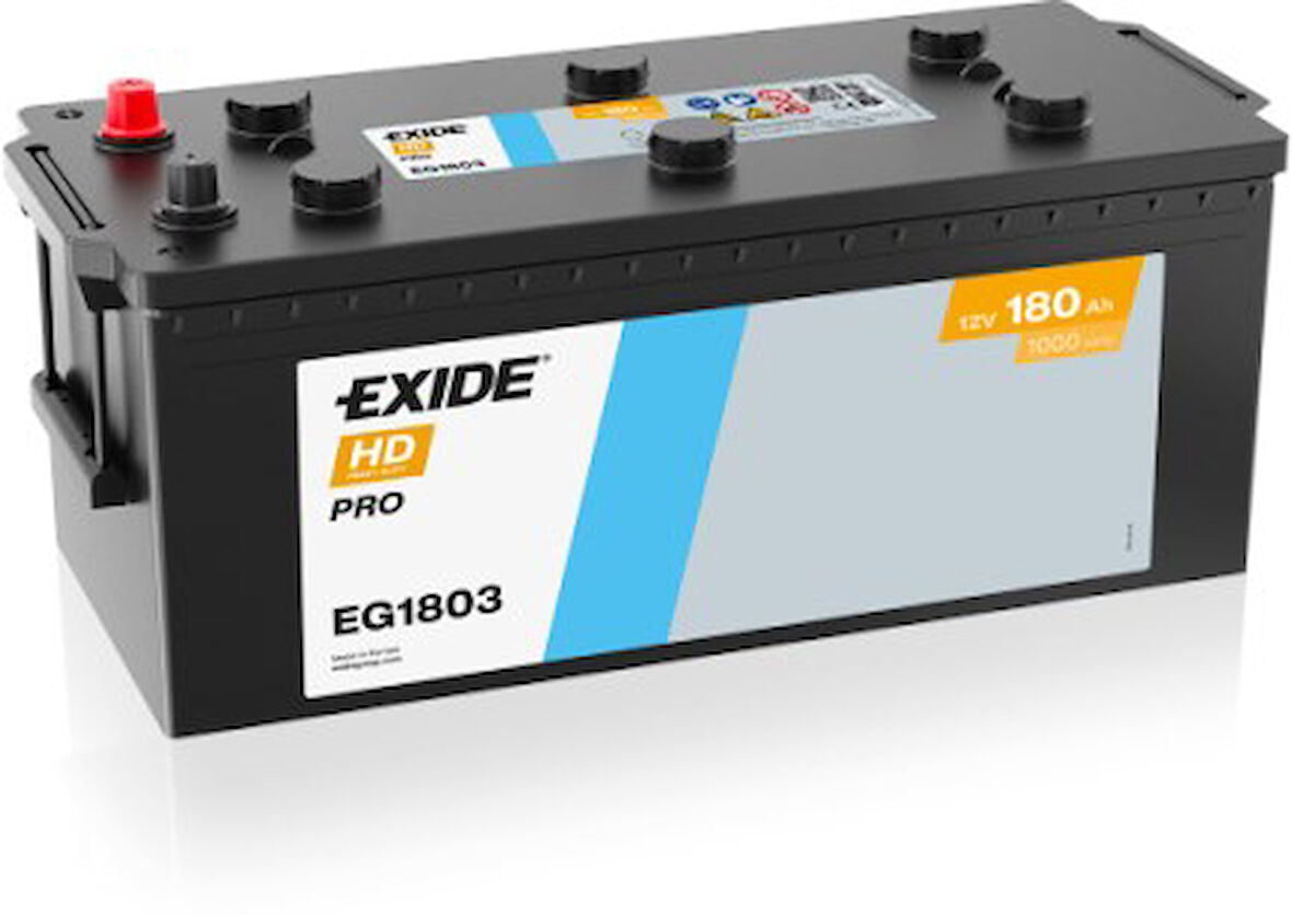 Exıde EG1803 12V 180Ah 1000A  Hd Pro Akü (Üretim Tarihi:2025)