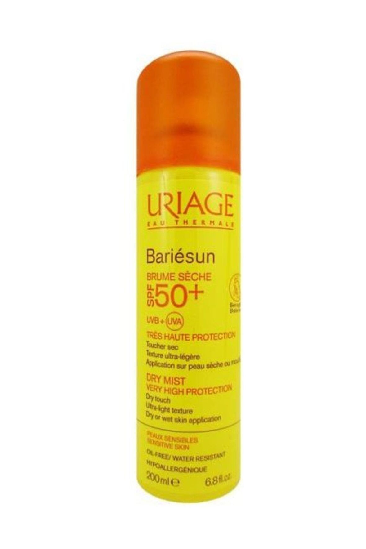 Uriage Bariesun Brume Seche 50+ Faktör Nemlendirici Tüm Cilt Tipleri İçin Renksiz Güneş Koruyucu Krem 200 ml