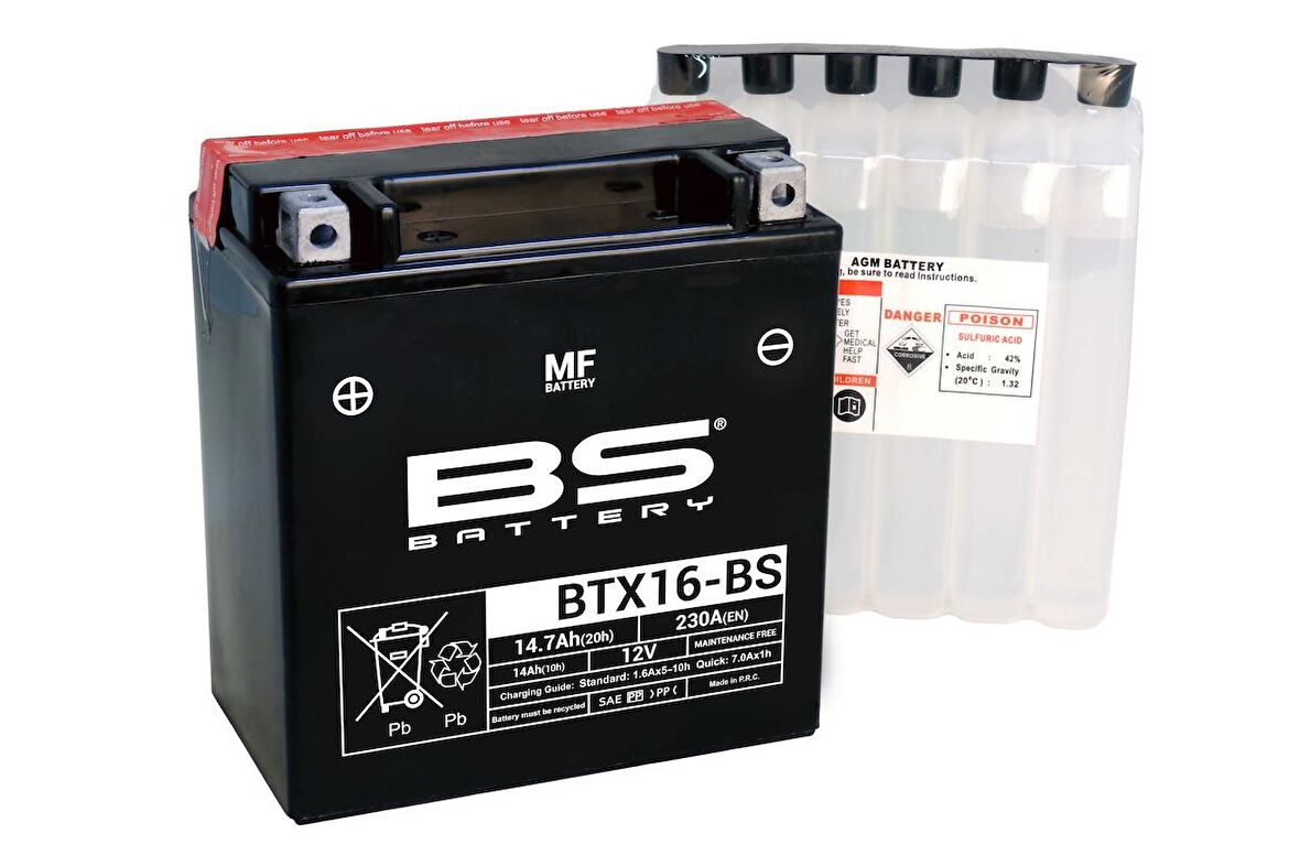 BS BATTERY BTX16-BS Motosiklet Aküsü