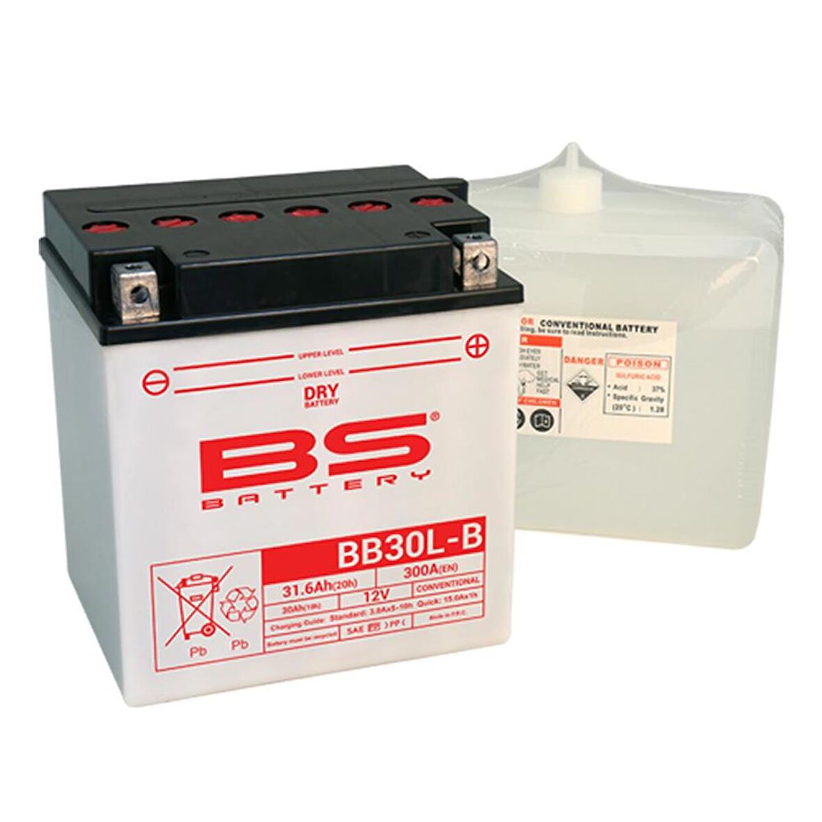 BS BATTERY BB30L-B (DRY) Motosiklet Aküsü