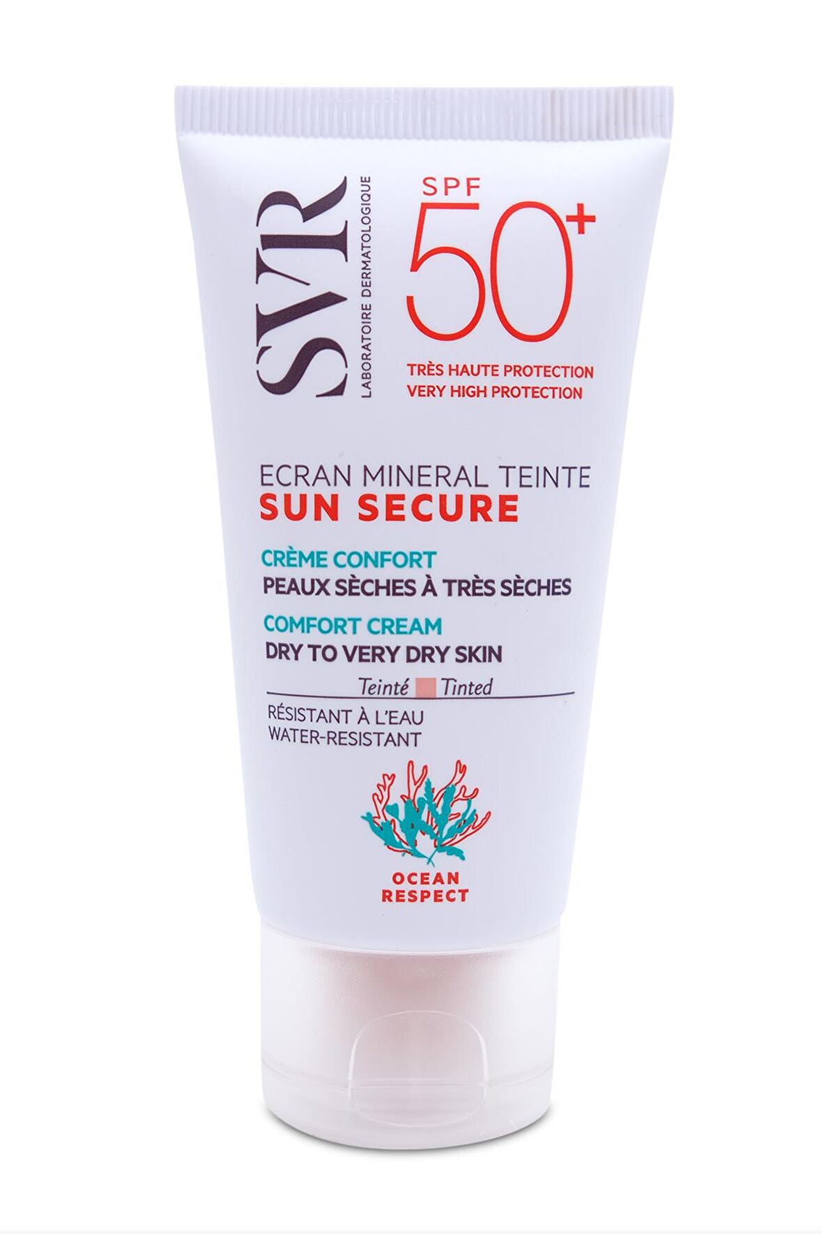 Svr Sun Secure Ecran Mineral 50+ Faktör Nemlendirici Kuru Ciltler İçin Renkli Yüz Güneş Koruyucu Sprey 60 ml