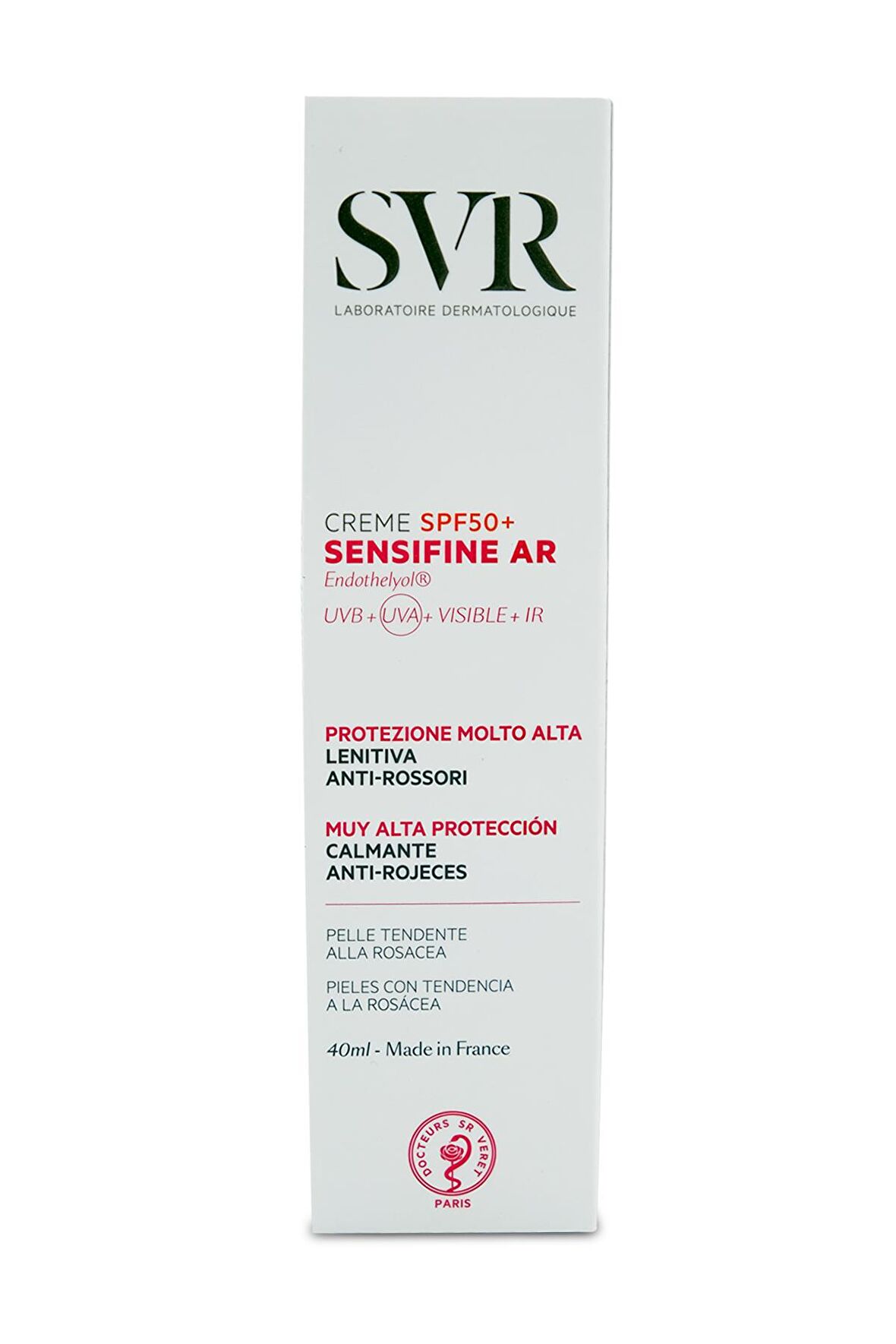 Svr Sensifine AR 50+ Faktör Kızarıklık Karşıtı Tüm Cilt Tipleri İçin Yüz Güneş Koruyucu Krem 40 ml