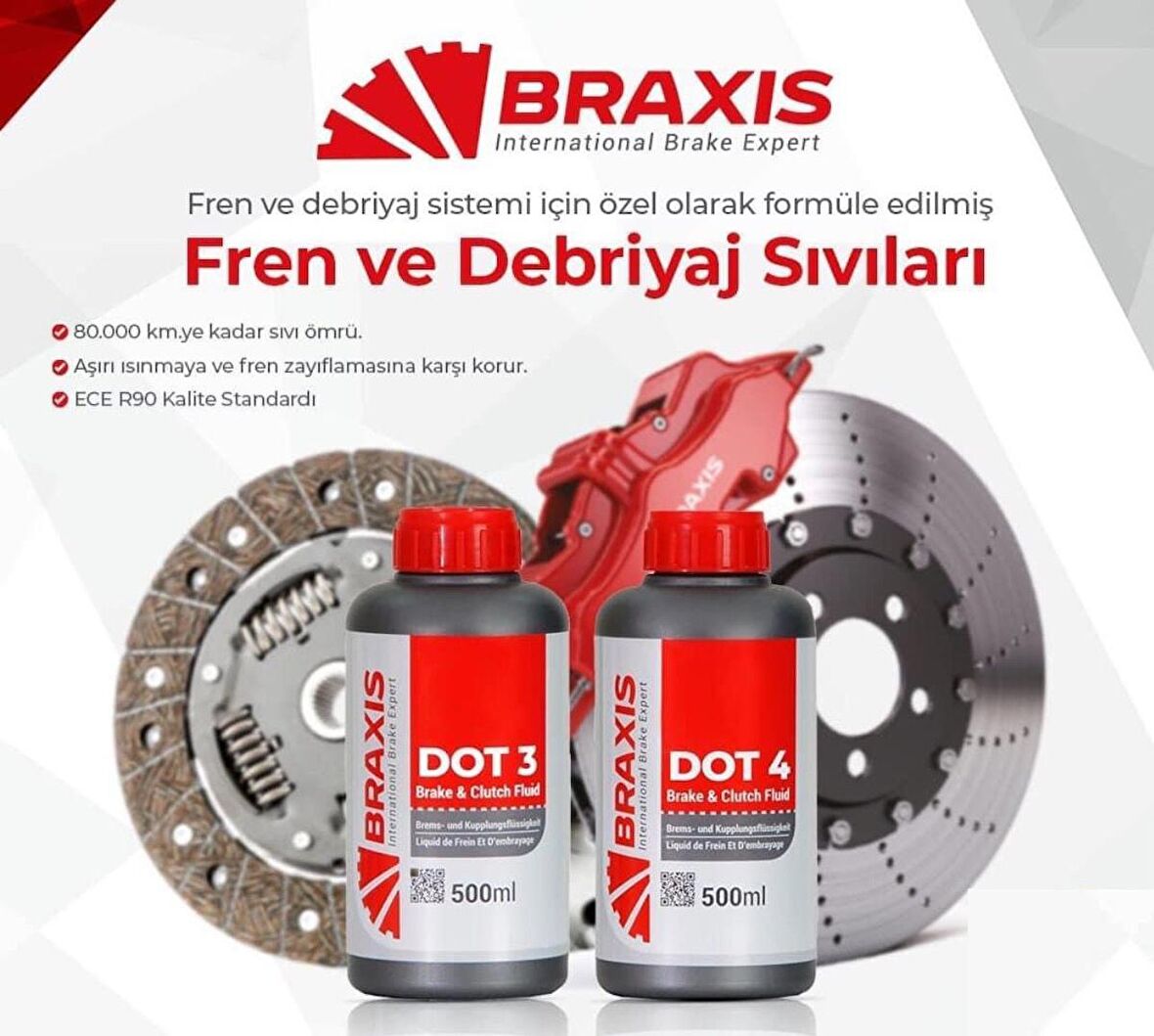 BRAXİS FREN HİDROLIK YAĞI 24X500ML (24 ADET)